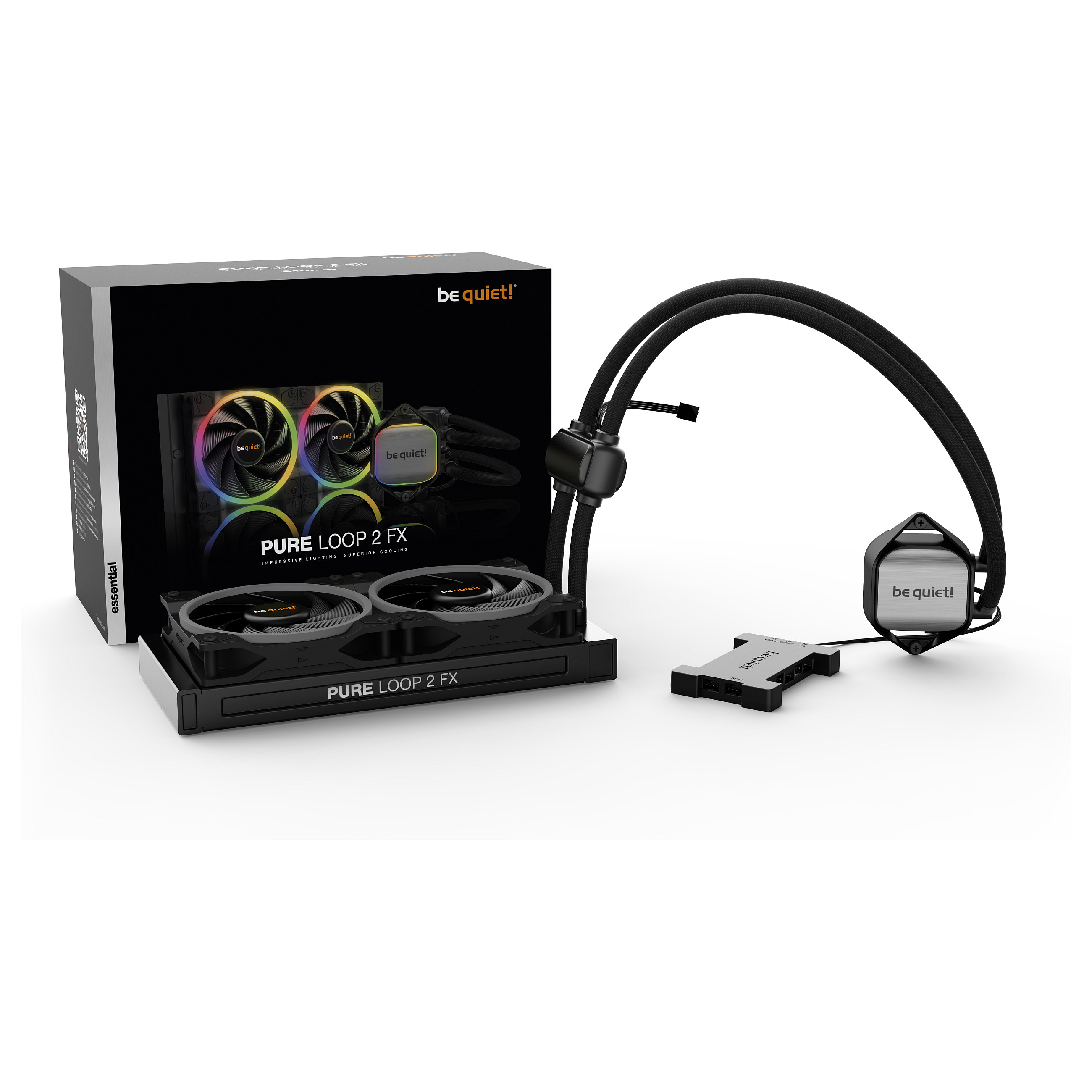 K Cooler Wasserkühlung be quiet! Pure Loop 2 FX 240mm ARGB Water Cooler 2 x Light Wings 120mm PWM High Speed