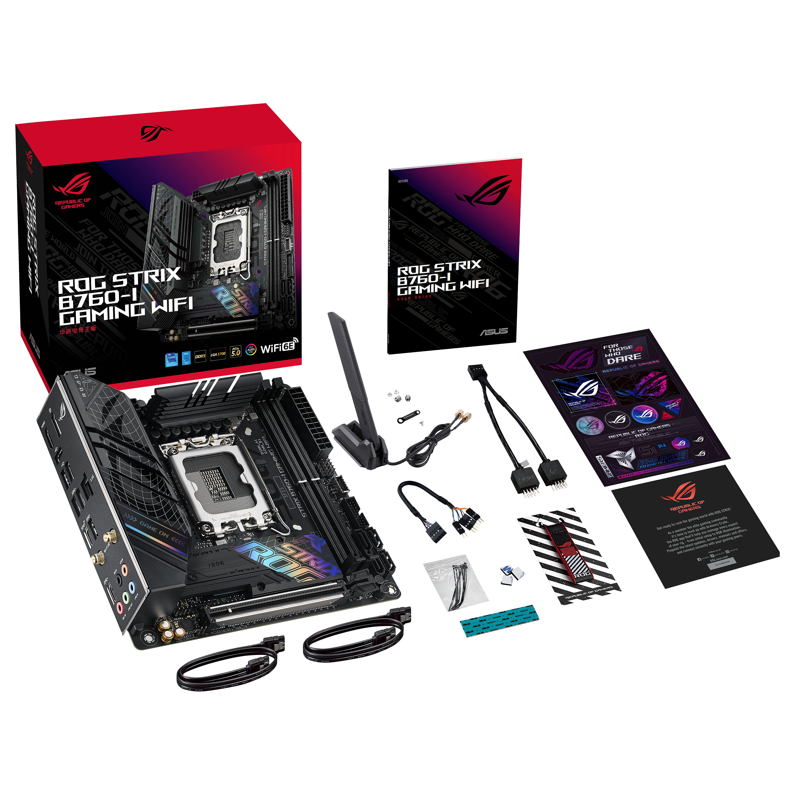 1700 ASUS MB ASUS ROG STRIX B760-I GAMING WIFI DDR5 ITX