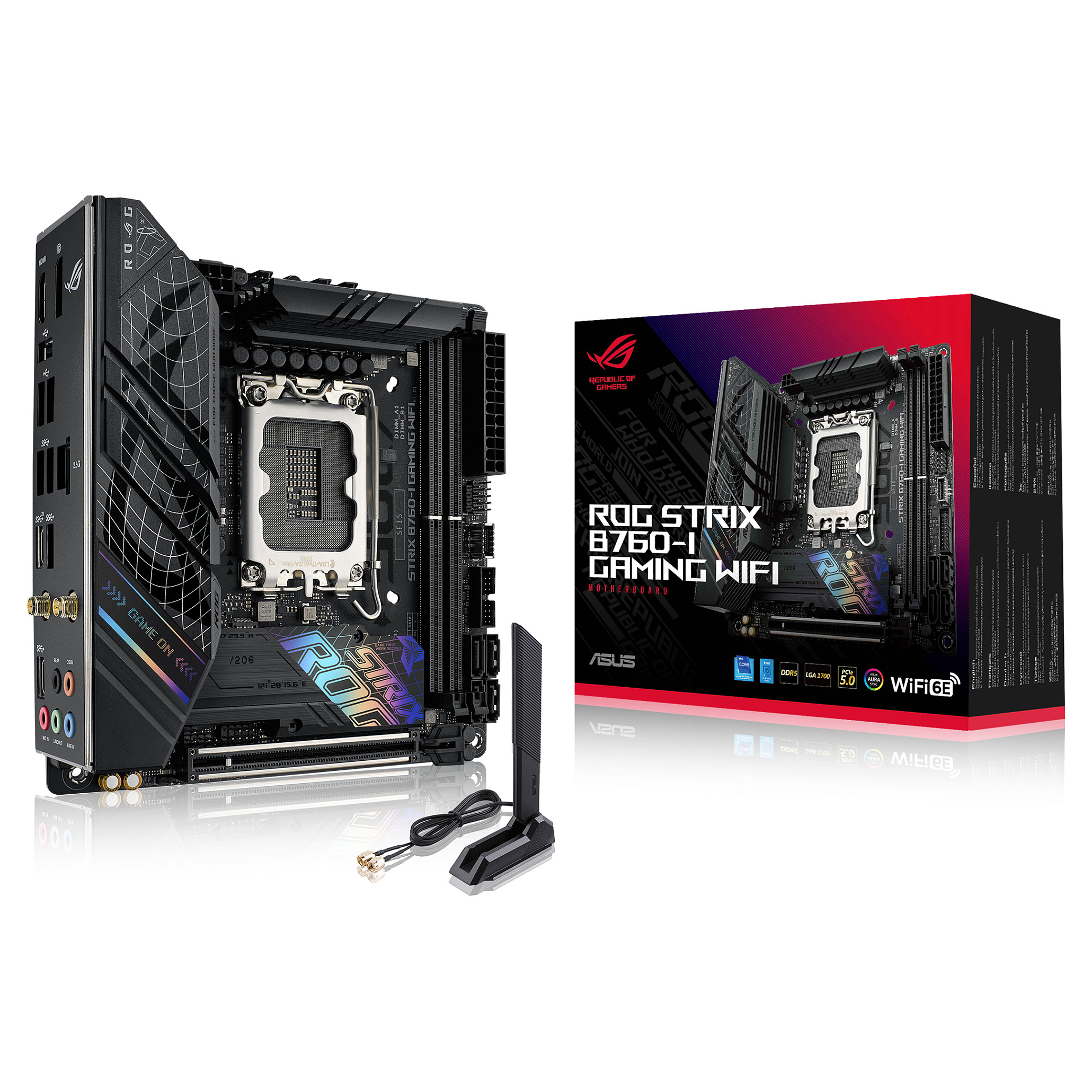 1700 ASUS MB ASUS ROG STRIX B760-I GAMING WIFI DDR5 ITX