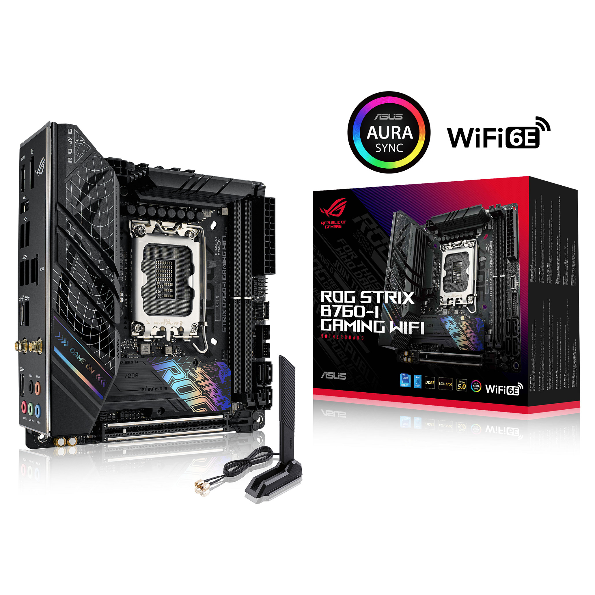 1700 ASUS MB ASUS ROG STRIX B760-I GAMING WIFI DDR5 ITX