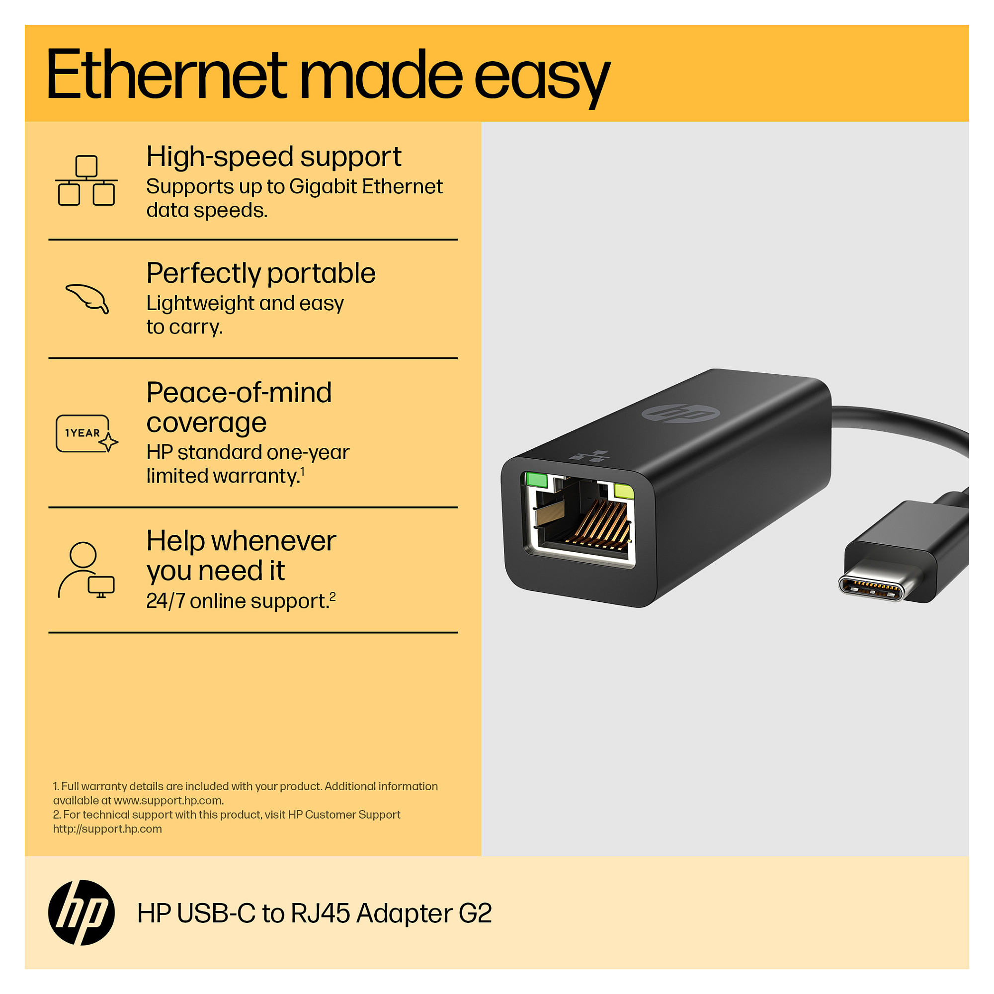 HP USB-C zu RJ45 Adapter