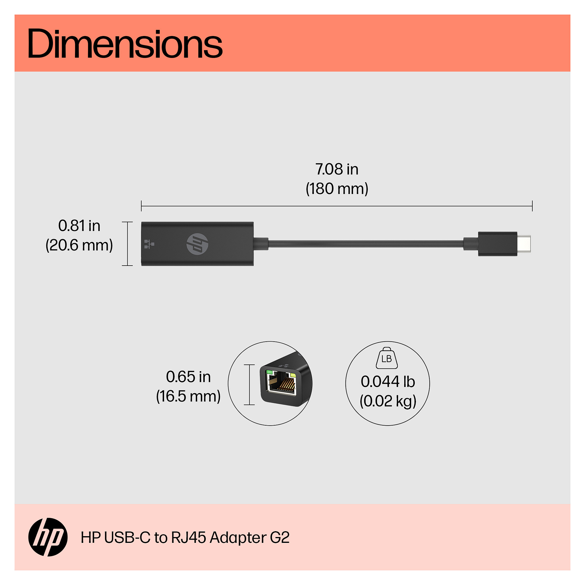HP USB-C zu RJ45 Adapter
