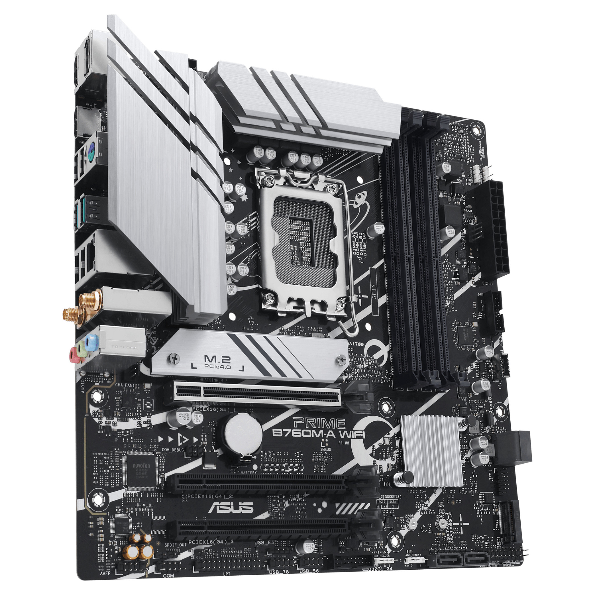 ASUS PRIME B760M-A WIFI S1700/DDR5/2xHDMI-1xDP/µATX Optional: 1x COM. 1x LPT