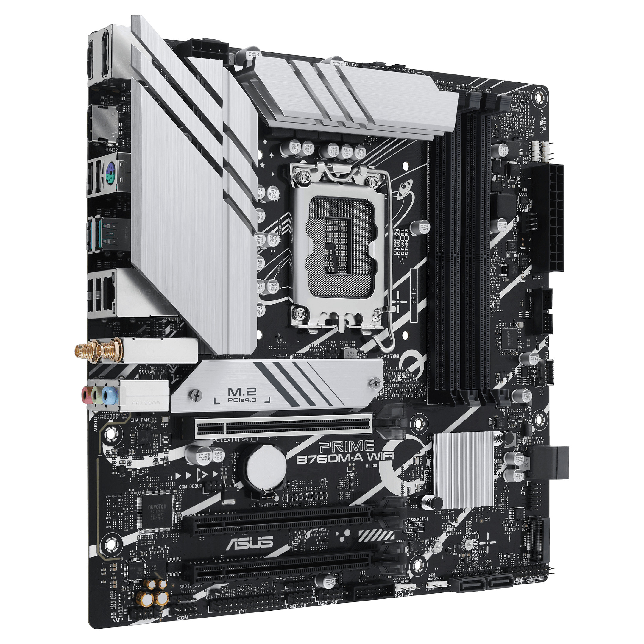 ASUS PRIME B760M-A WIFI S1700/DDR5/2xHDMI-1xDP/µATX Optional: 1x COM. 1x LPT
