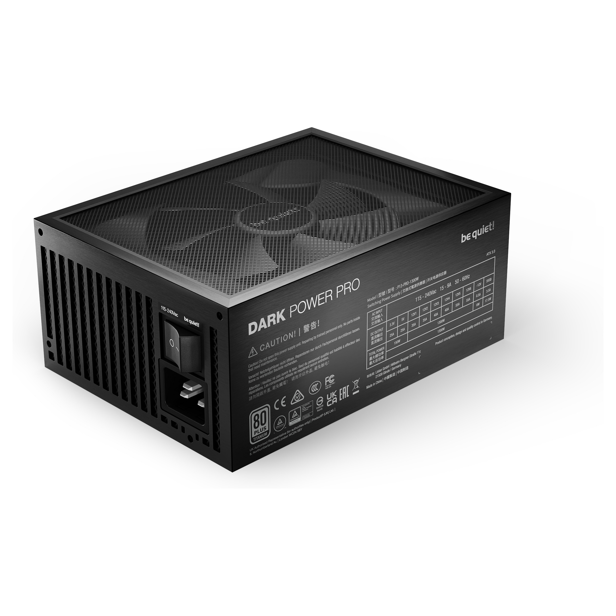 1300W be quiet! Dark Power PRO 13 | 80+ Titanium ATX 3.0