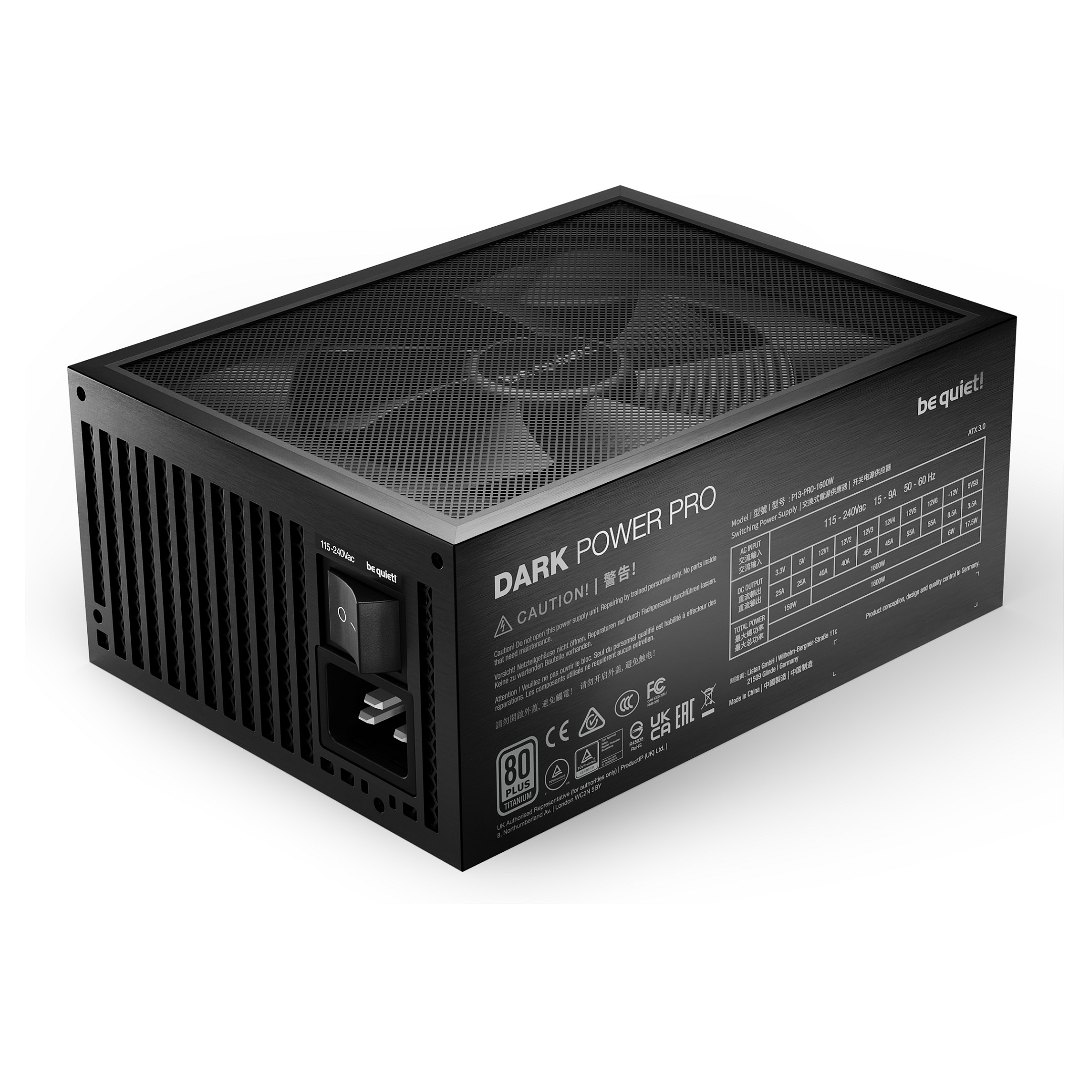 1600W be quiet! Dark Power PRO 13 | 80+ Titanium ATX 3.1
