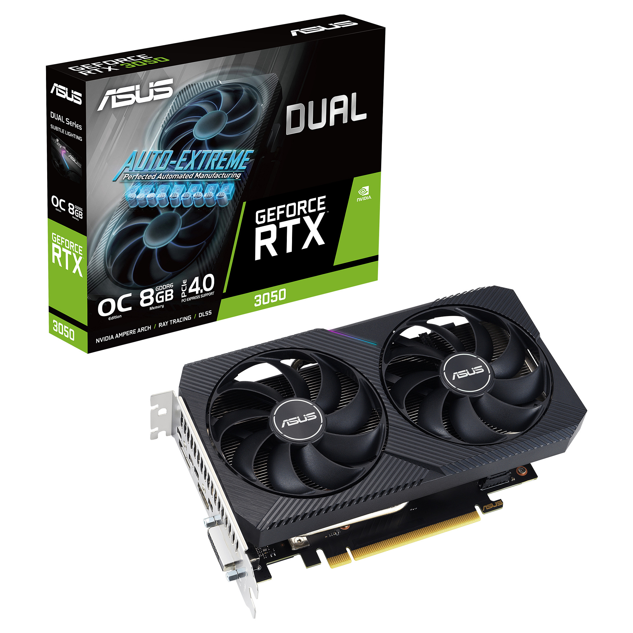 RTX 3050 8GB ASUS Dual OC LHR V2 GDDR6 DUAL-RTX3050-O8G-V2