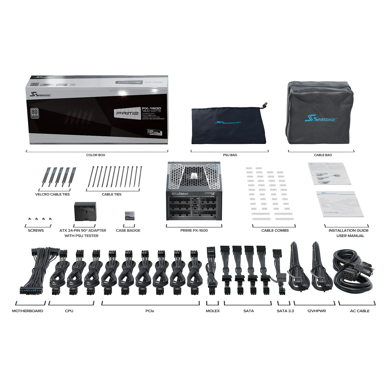 1600W Seasonic PRIME PX-1600 ATX3.1 | 80+ Platinum