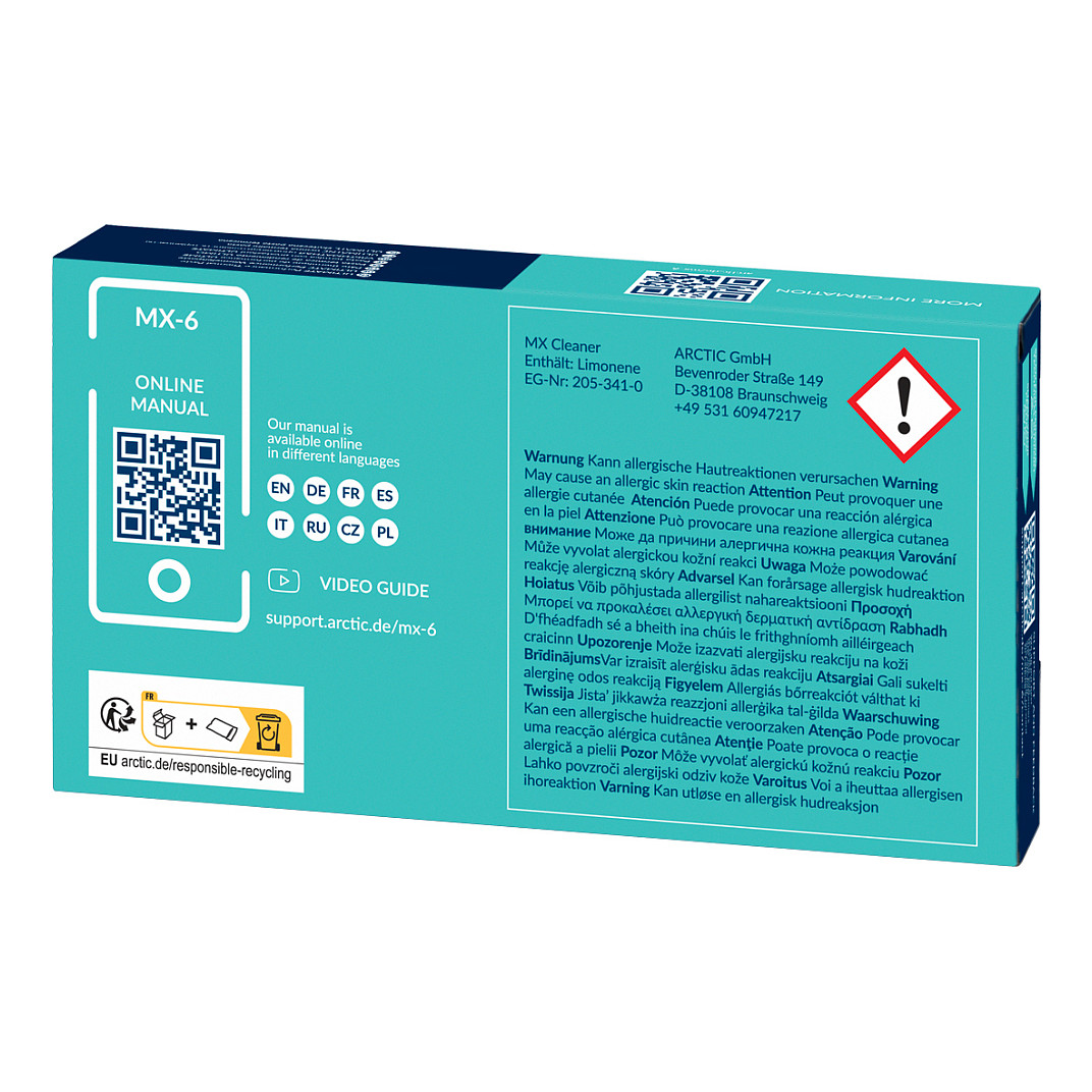 K Arctic MX-6 - Wärmeleitpaste - 4 g - Grau + 6x Cleaner