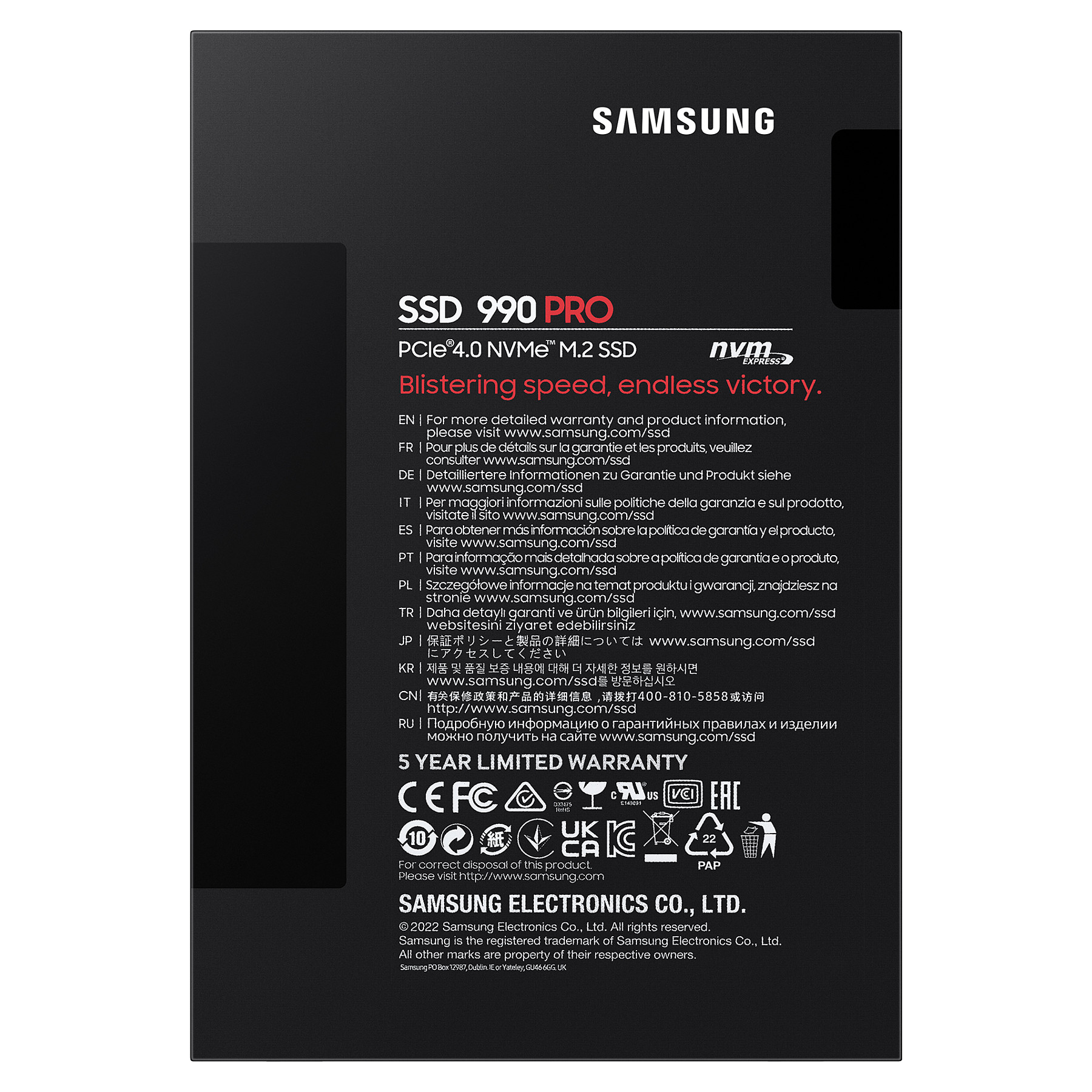 M.2 4TB Samsung 990 PRO NVMe PCIe 4.0 x 4 retail
