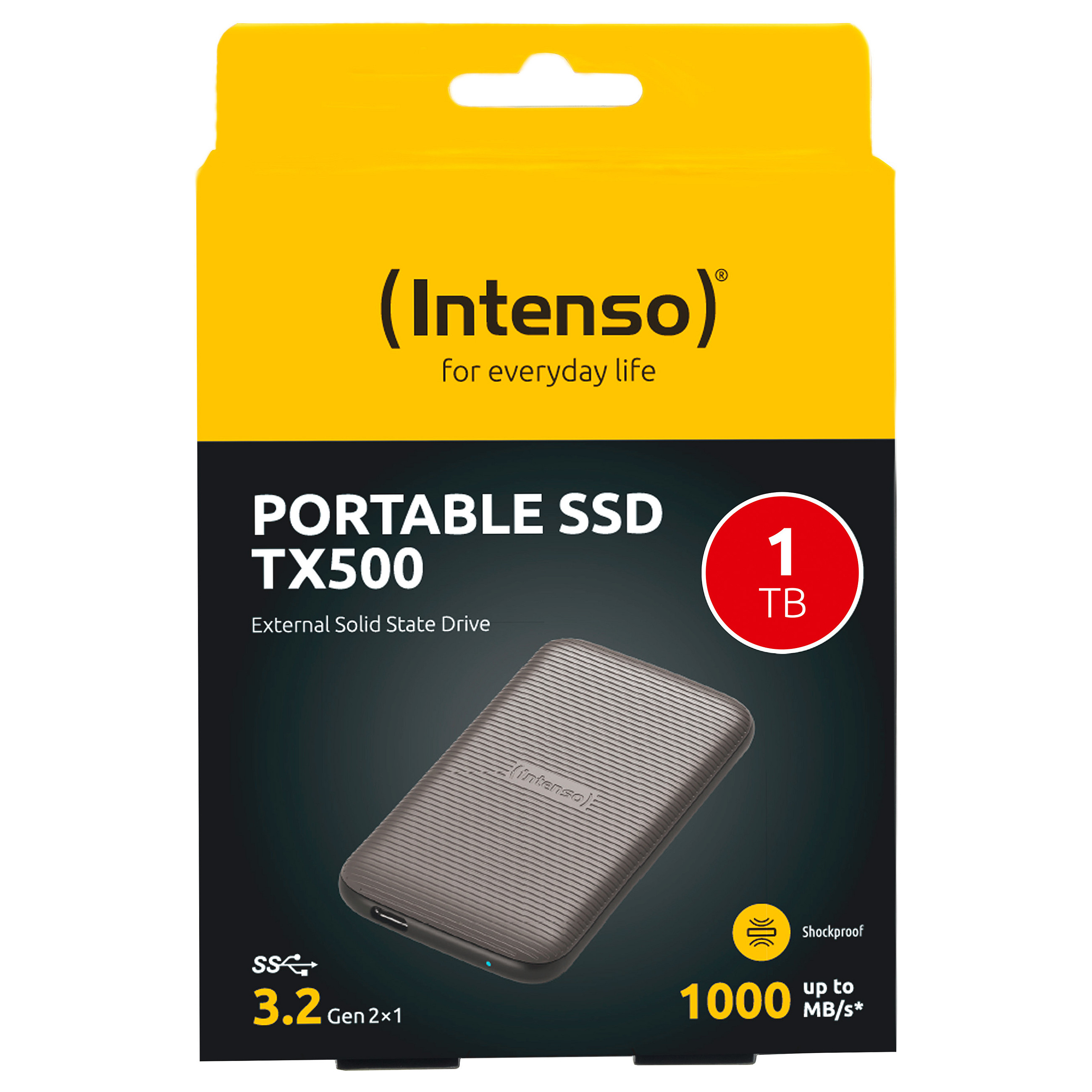 1TB Intenso TX500 Portable USB 3.2 Brown