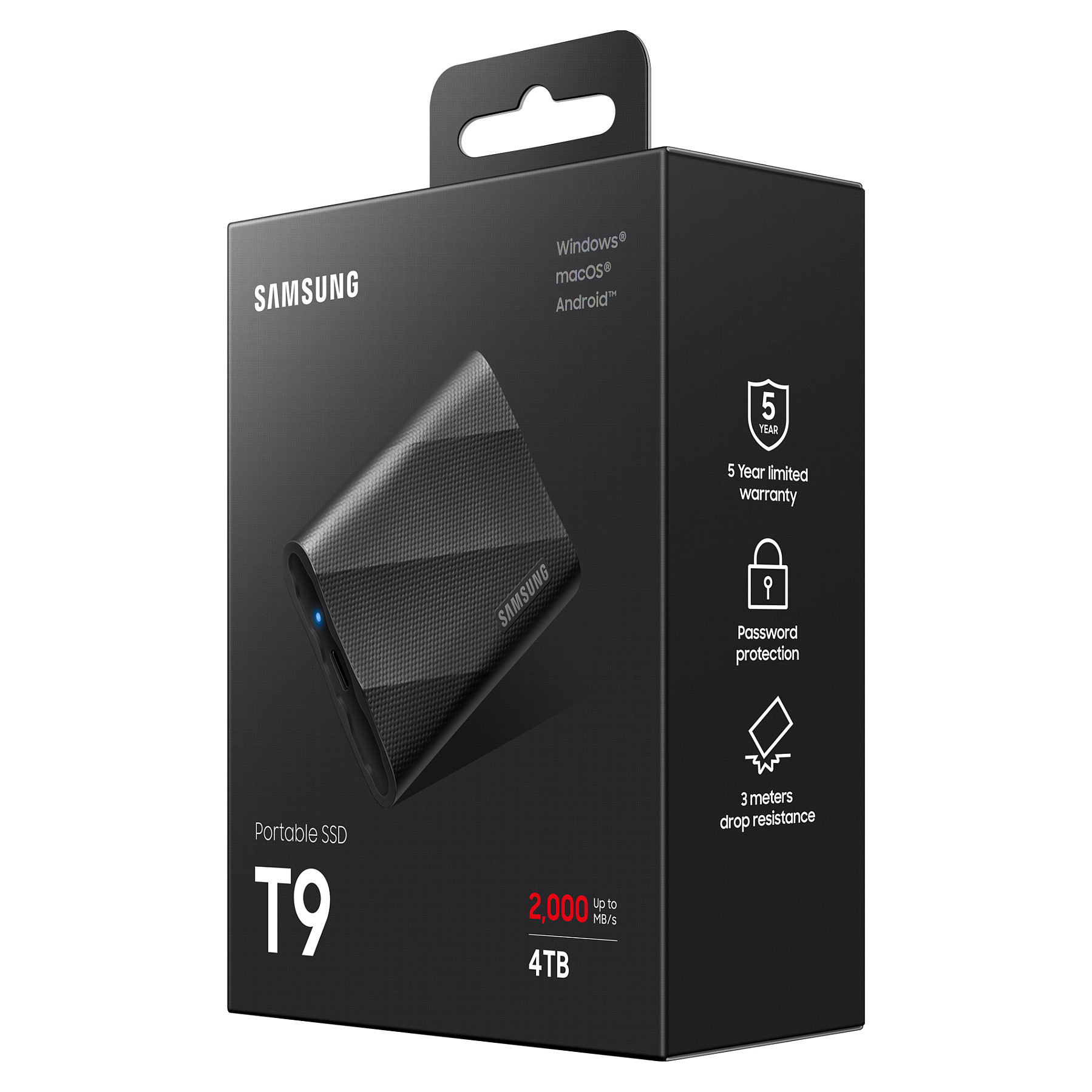 4TB Samsung Portable T9 USB 3.2 Gen2 Black retail
