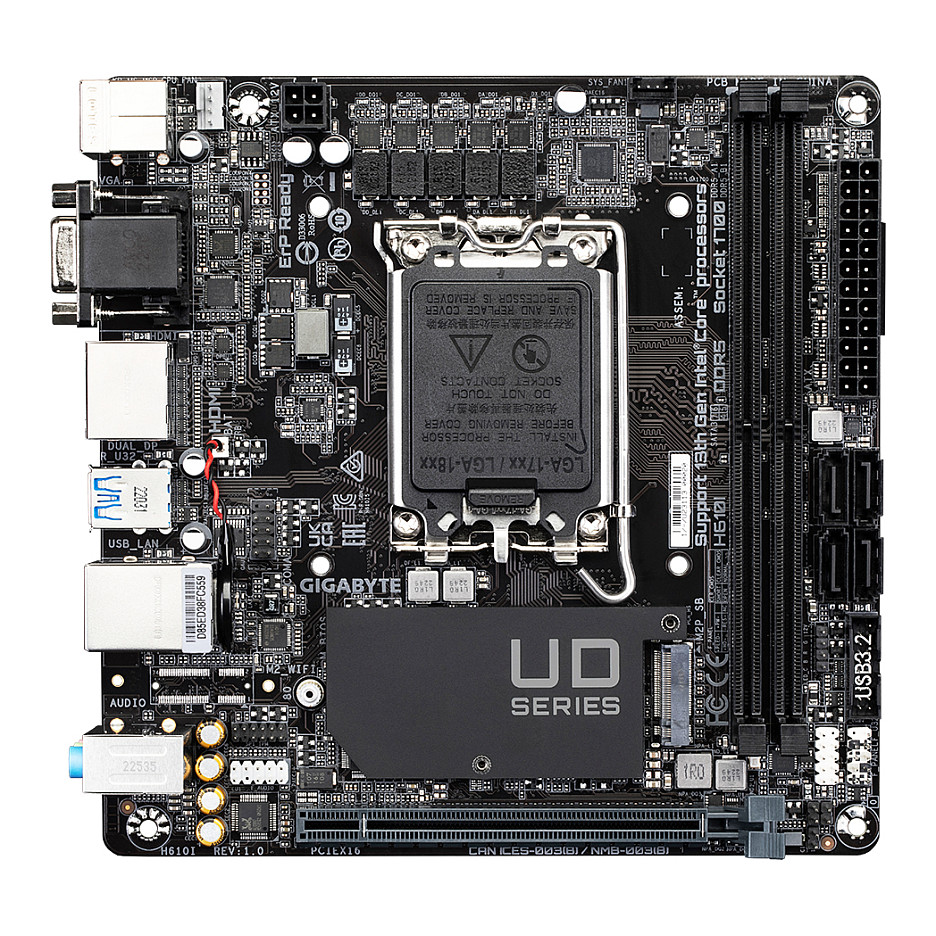 1700 Gigabyte H610I Mini-ITX