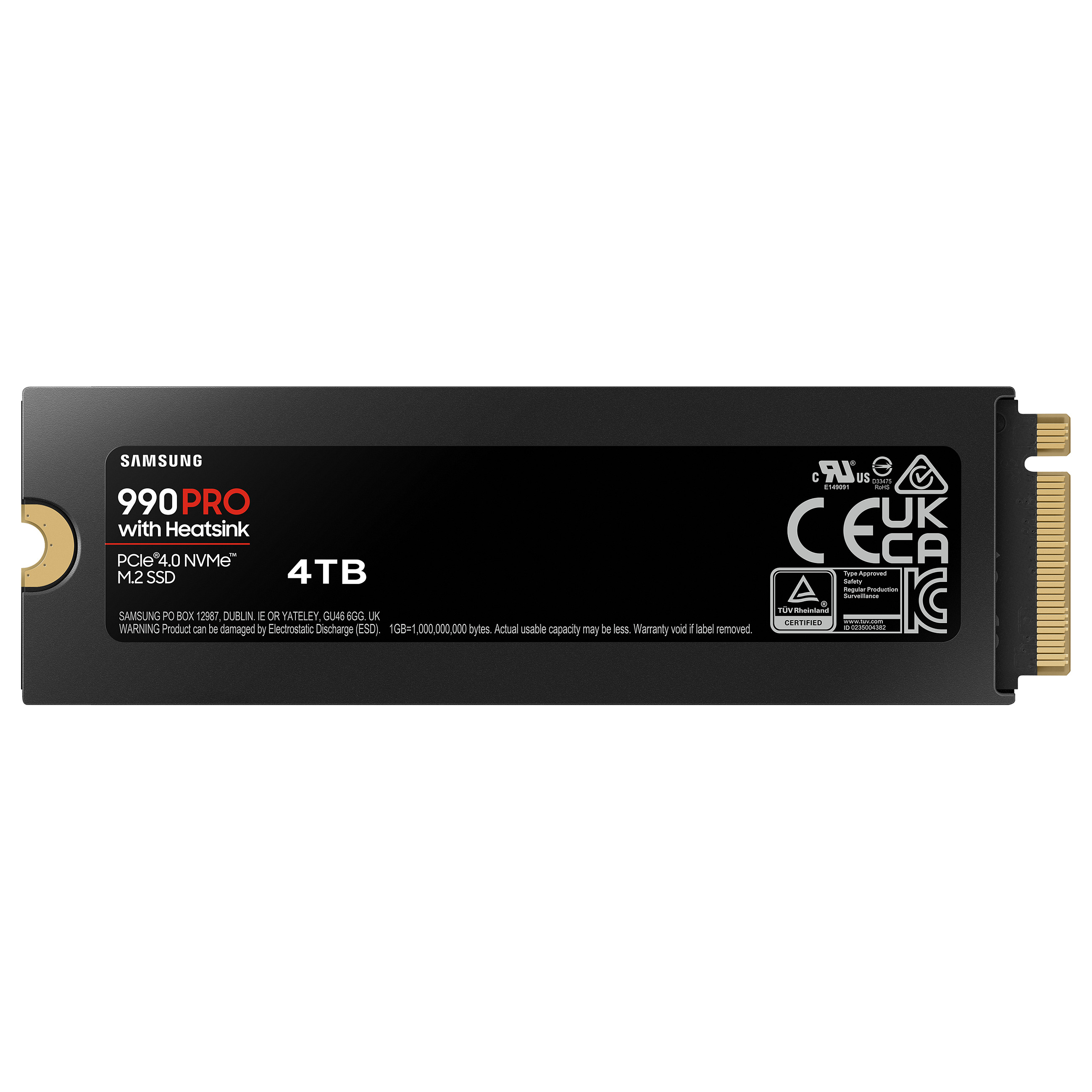 M.2 4TB Samsung 990 PRO Heatsink NVMe PCIe 4.0 x 4 retail
