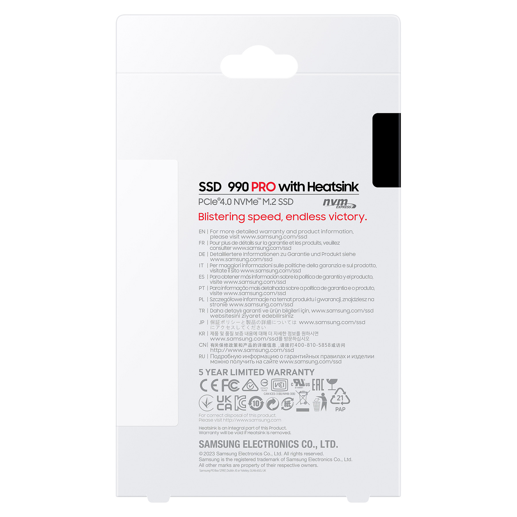 M.2 4TB Samsung 990 PRO Heatsink NVMe PCIe 4.0 x 4 retail