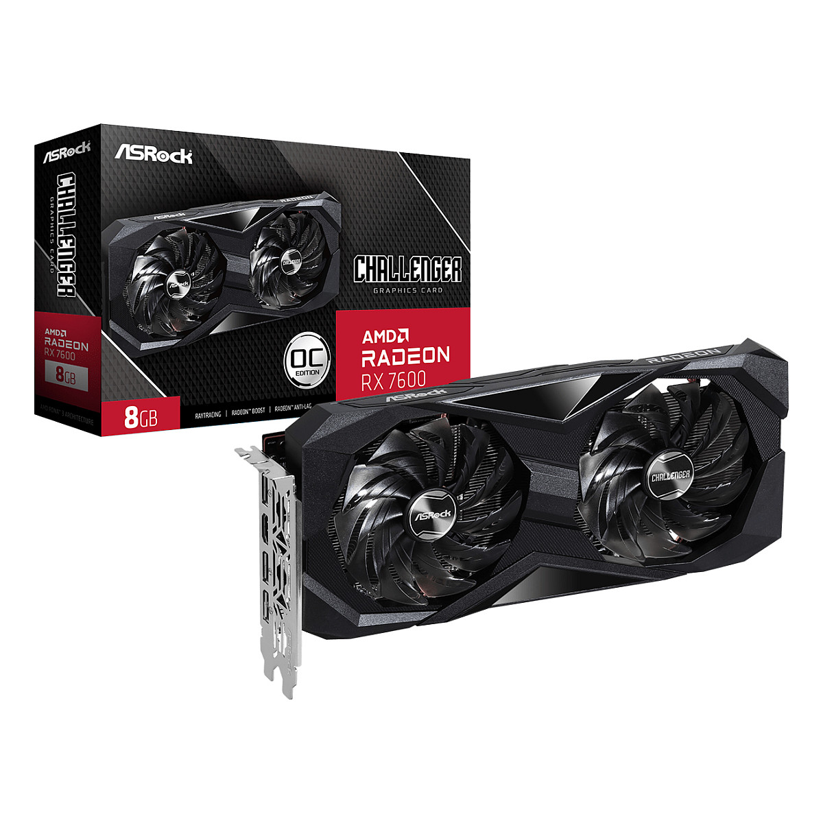 RX 7600 8GB ASRock Radeon Challenger OC GDDR6