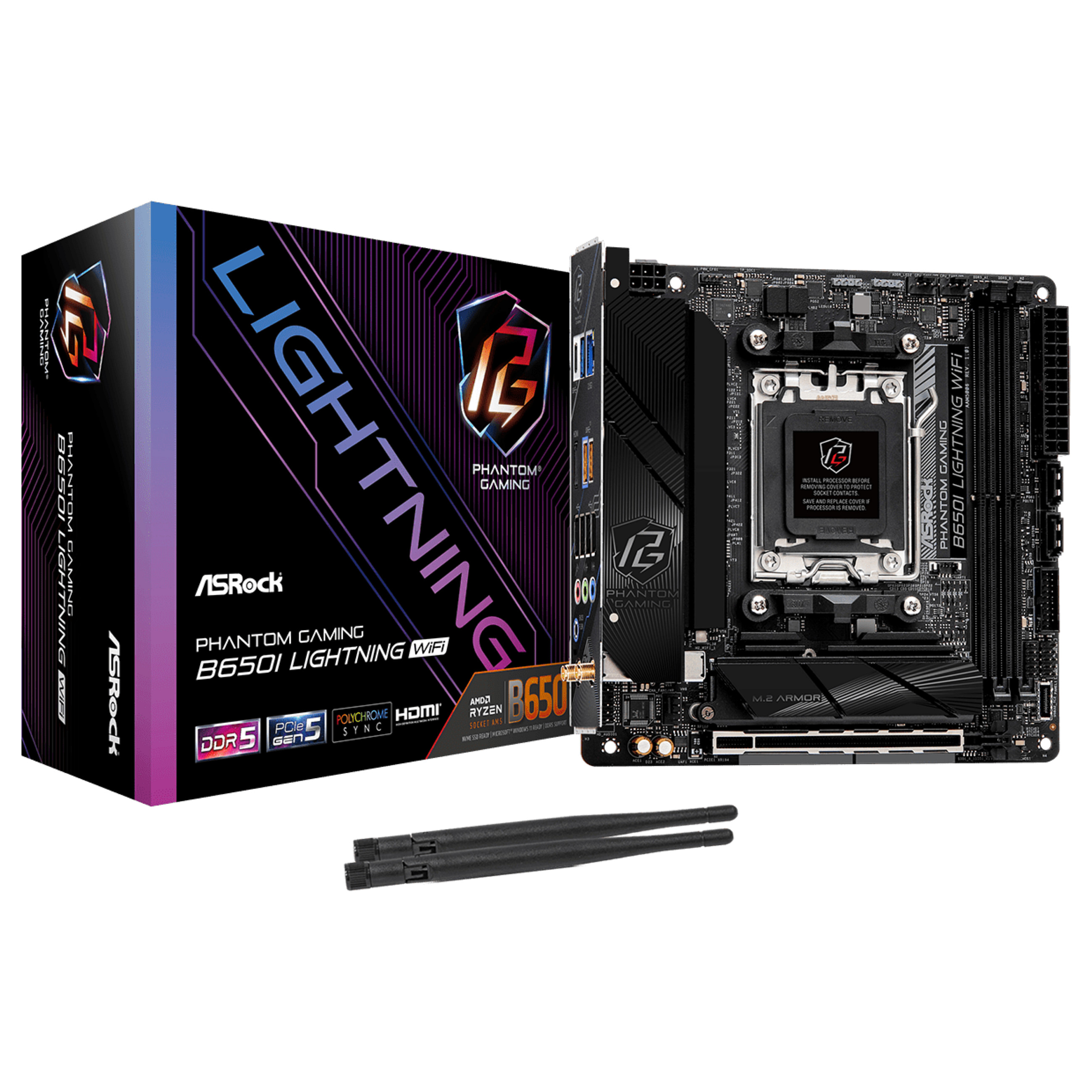 B650I Lightning WiFi AM5 mITX HDMI DDR5 retail - AMD Sockel AM5 (Ryzen Zen4)