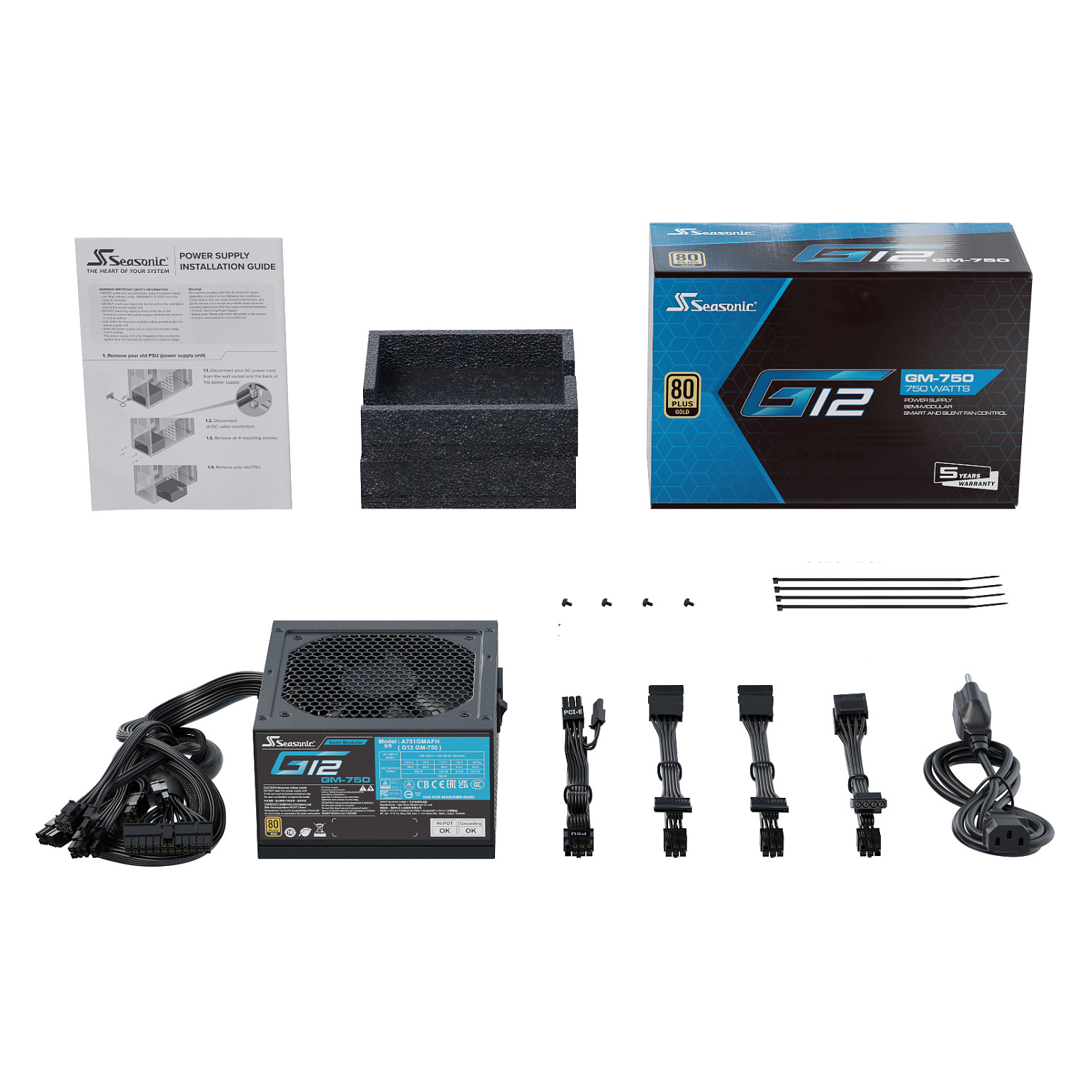 750W Seasonic G12 GM-750 80+ Gold