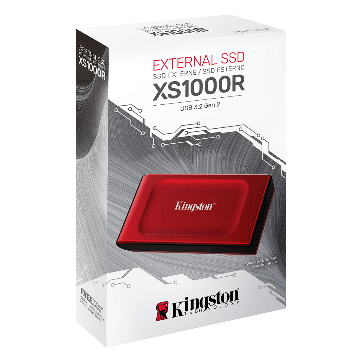 2TB Kingston XS1000 USB 3.2 Gen2 Red