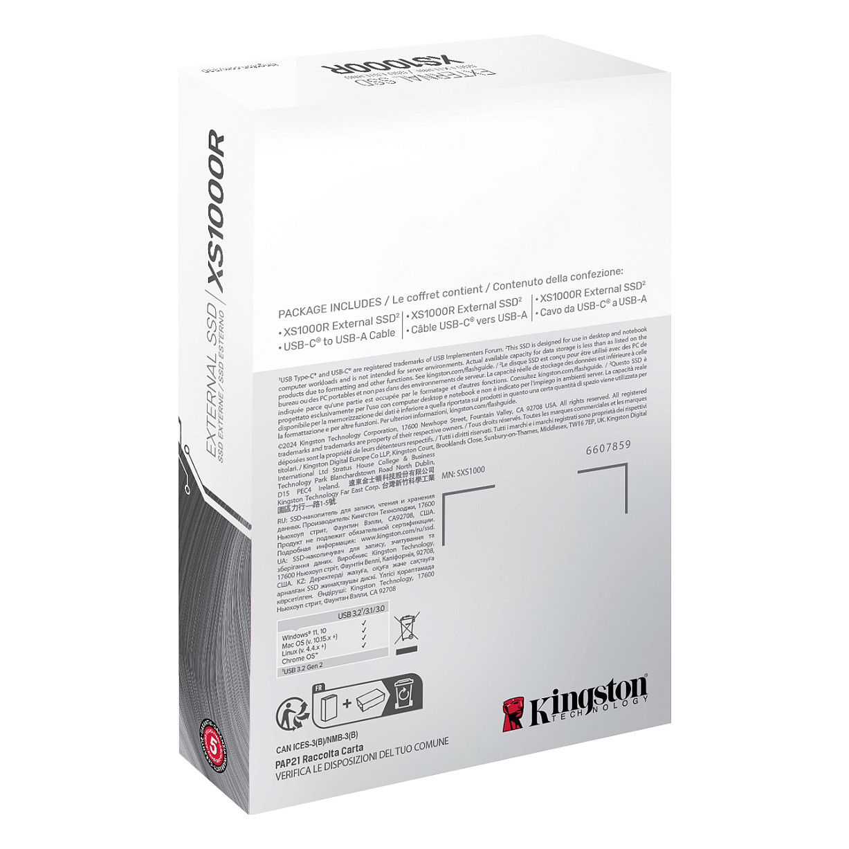 2TB Kingston XS1000 USB 3.2 Gen2 Red