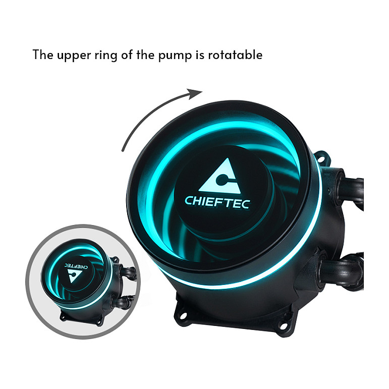 K Cooler Wasserkühlung Chieftec Iceberg 240 RGB multi Cooler | 1700; 1200; 1150; 1151; 1155; 1156; 1851; AM5/4/3+/2+/2