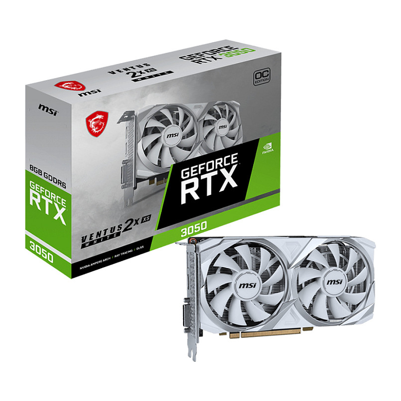 RTX 3050 8GB MSI Ventus 2X XS White OC GDDR6