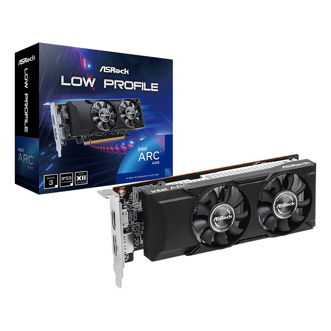 A310 4 GB AsRock Intel Arc Low Profile OC GDDR6