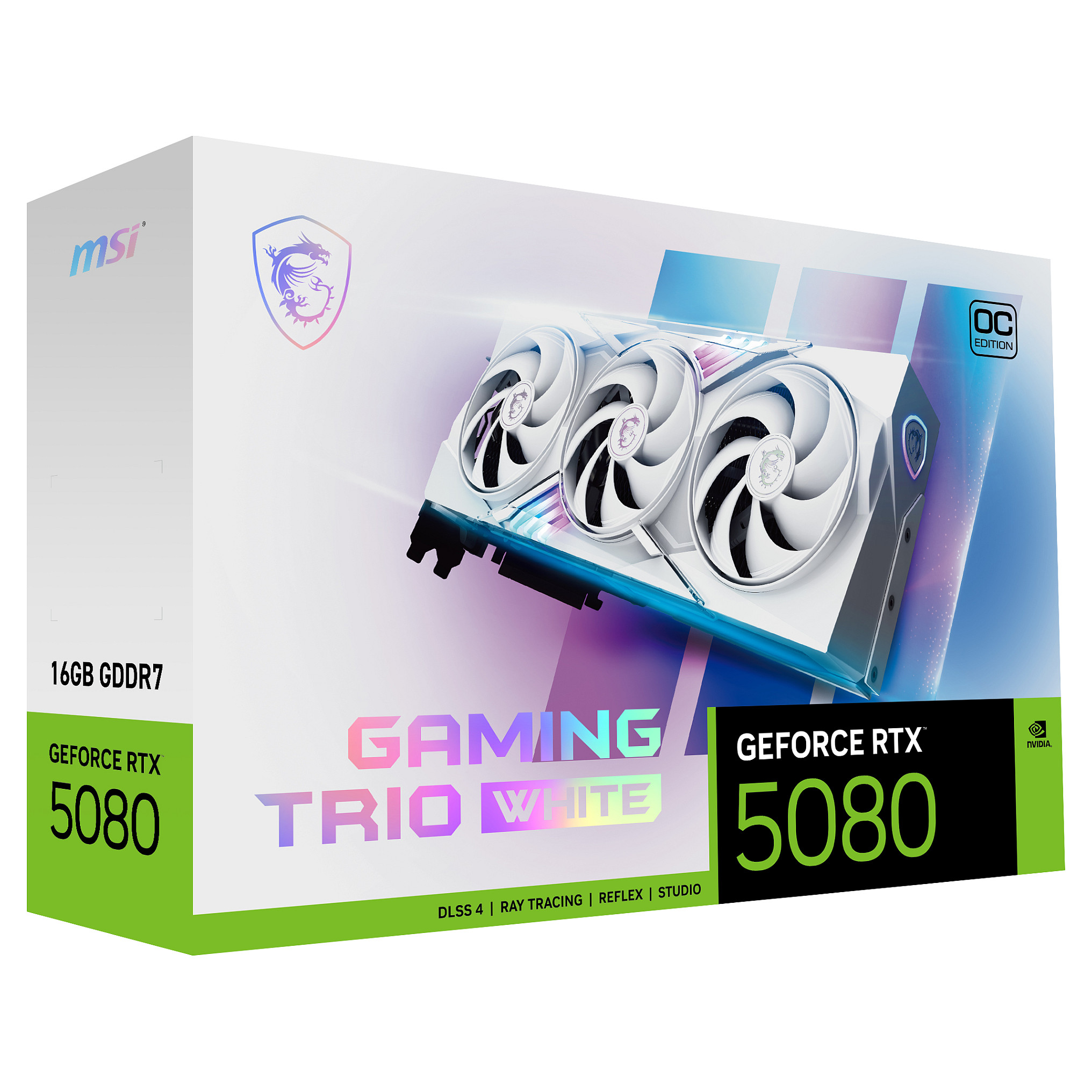 RTX 5080 16GB MSI Gaming Trio OC GDDR7 3Fan white