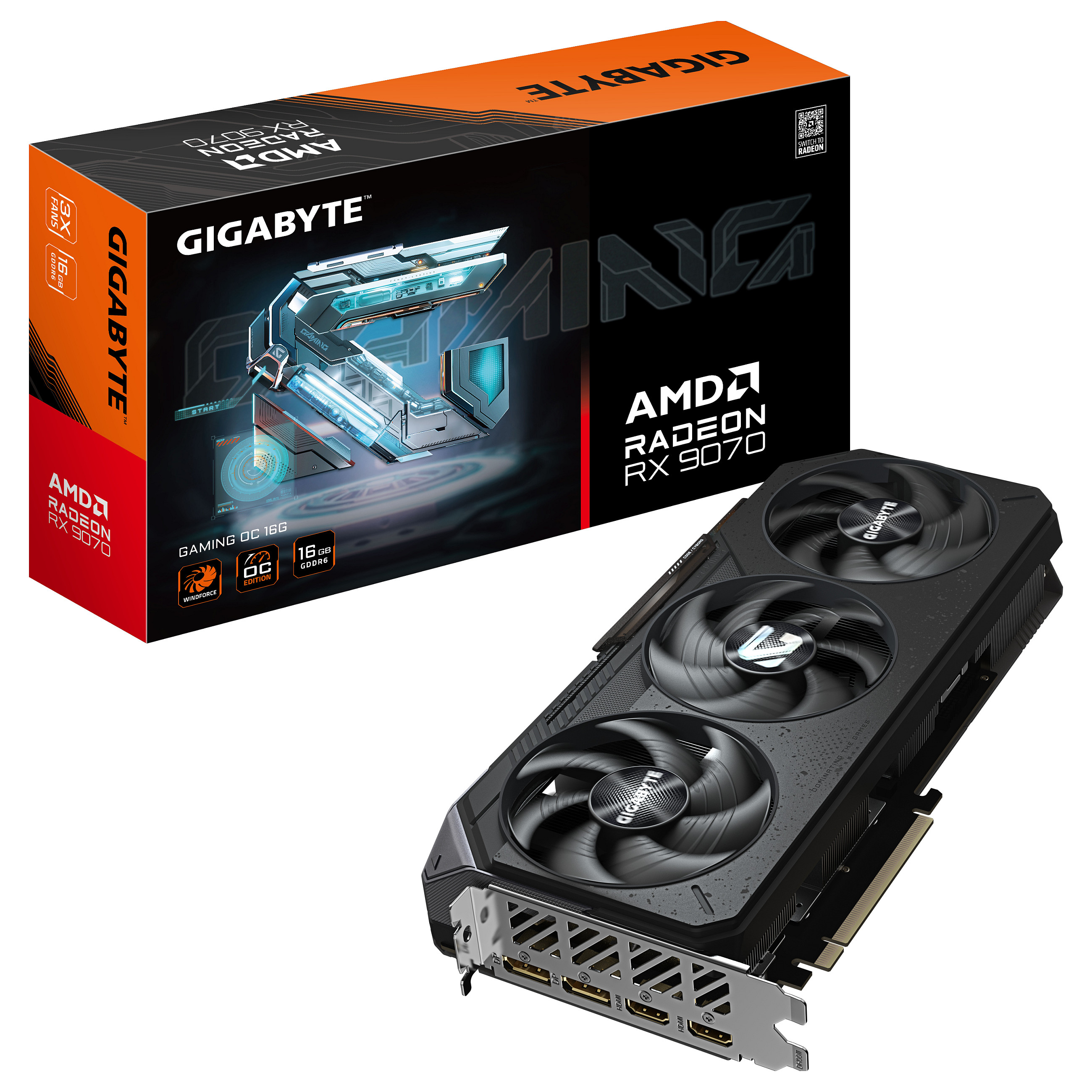 RX 9070 16GB Gigabyte Radeon Gaming OC GDDR6 3Fan