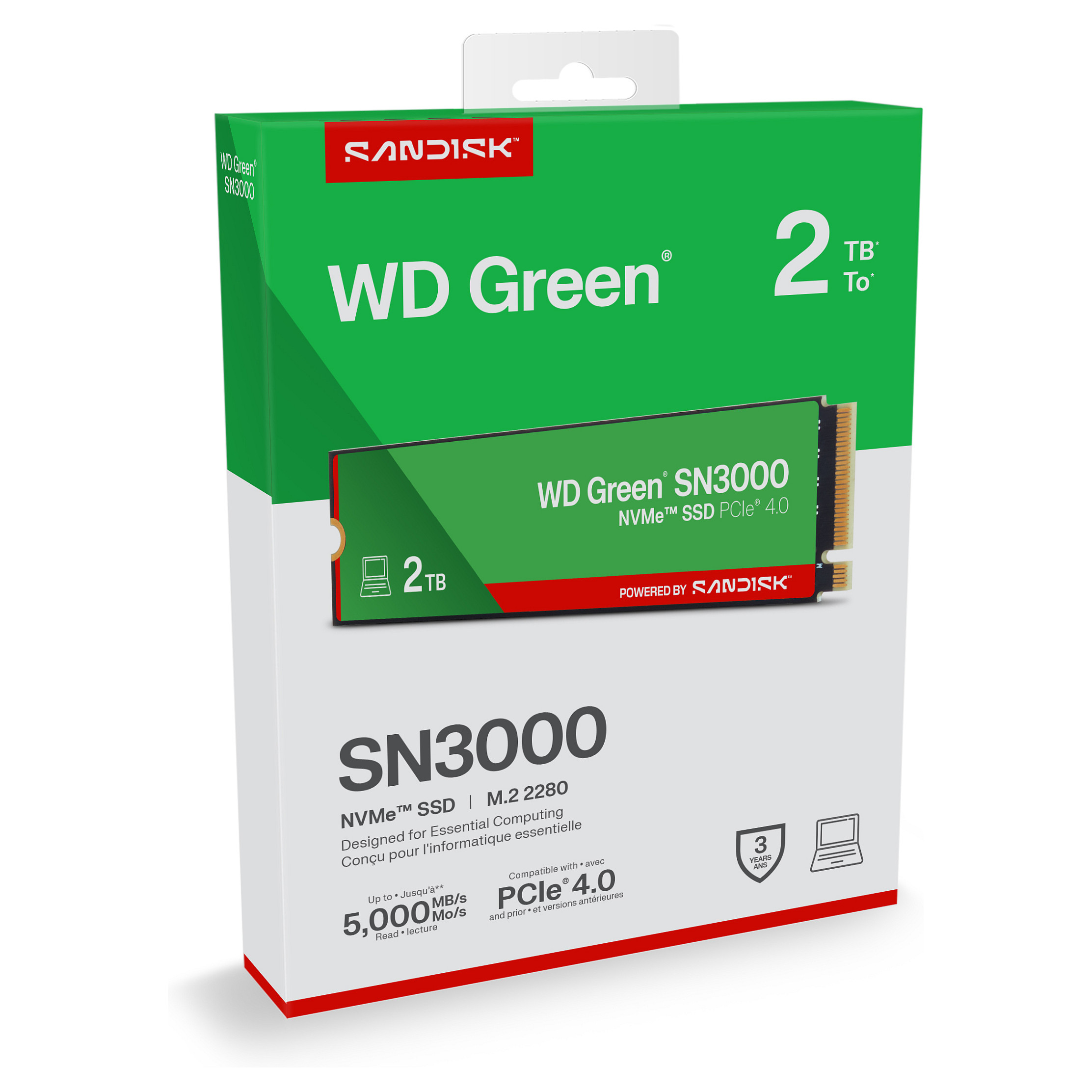 M.2 2TB WD Green SN3000 NVMe PCIe 4.0 x 4