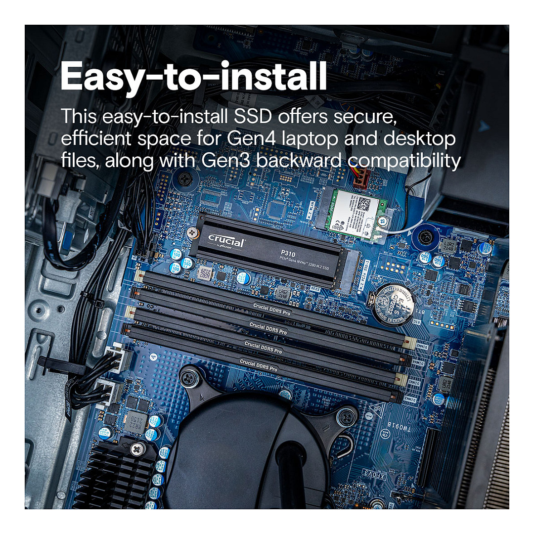 M.2 2TB Crucial P310 NVMe PCIe Gen4 with Headsink