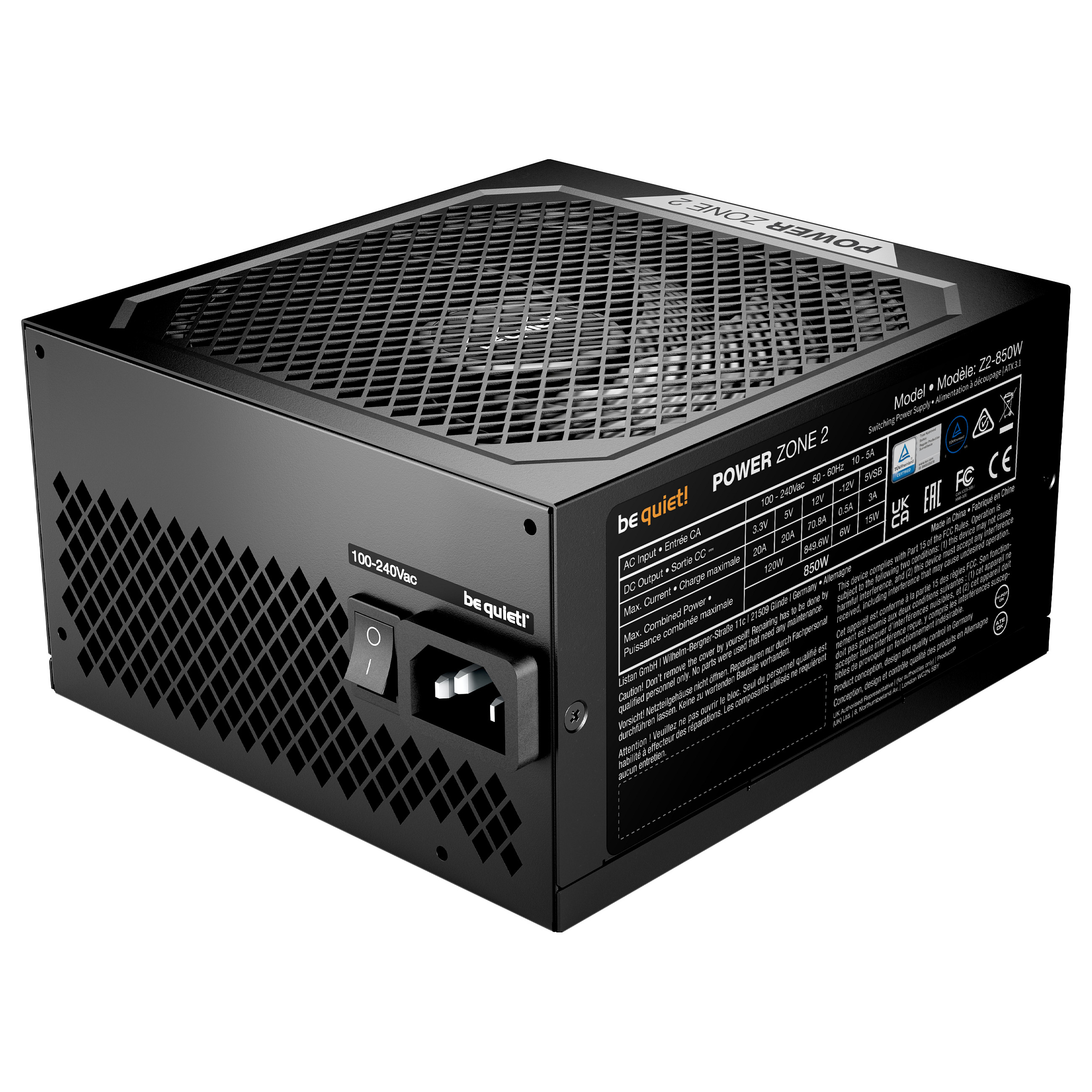 850W be quiet! Power Zone 2
