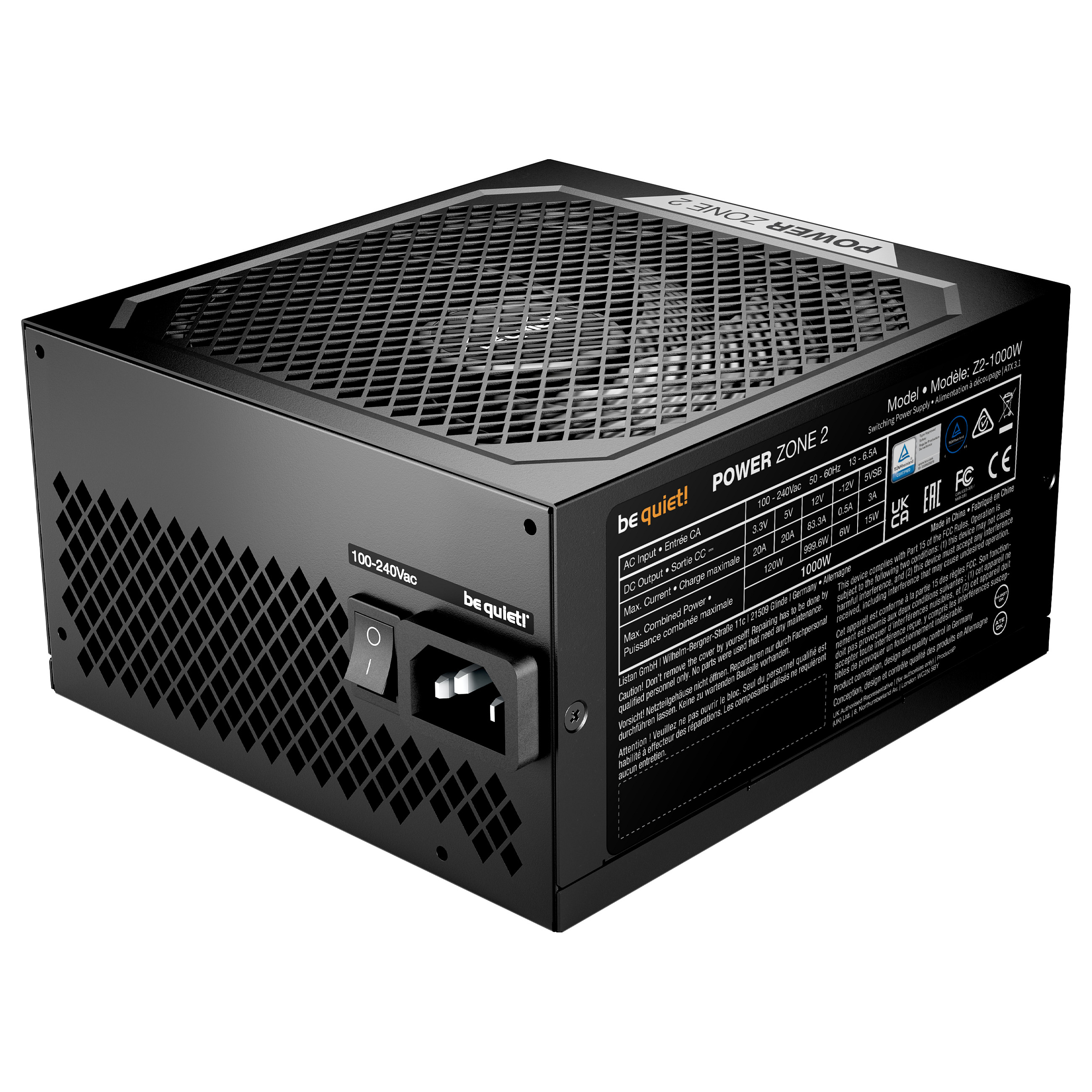 1000W be quiet! Power Zone 2