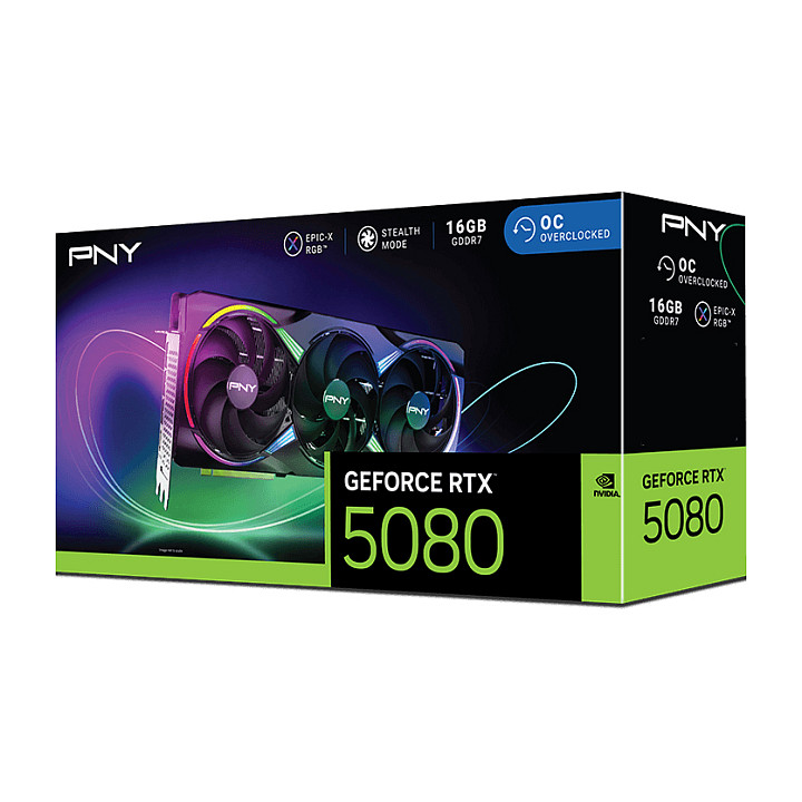 RTX 5080 16GB PNY ARGB OC GDDR7 3Fan