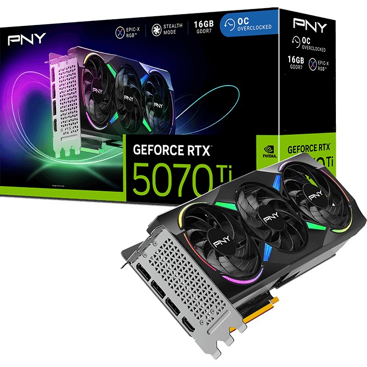 RTX 5070Ti 16GB PNY Verto ARGB OC GDDR7 3Fan