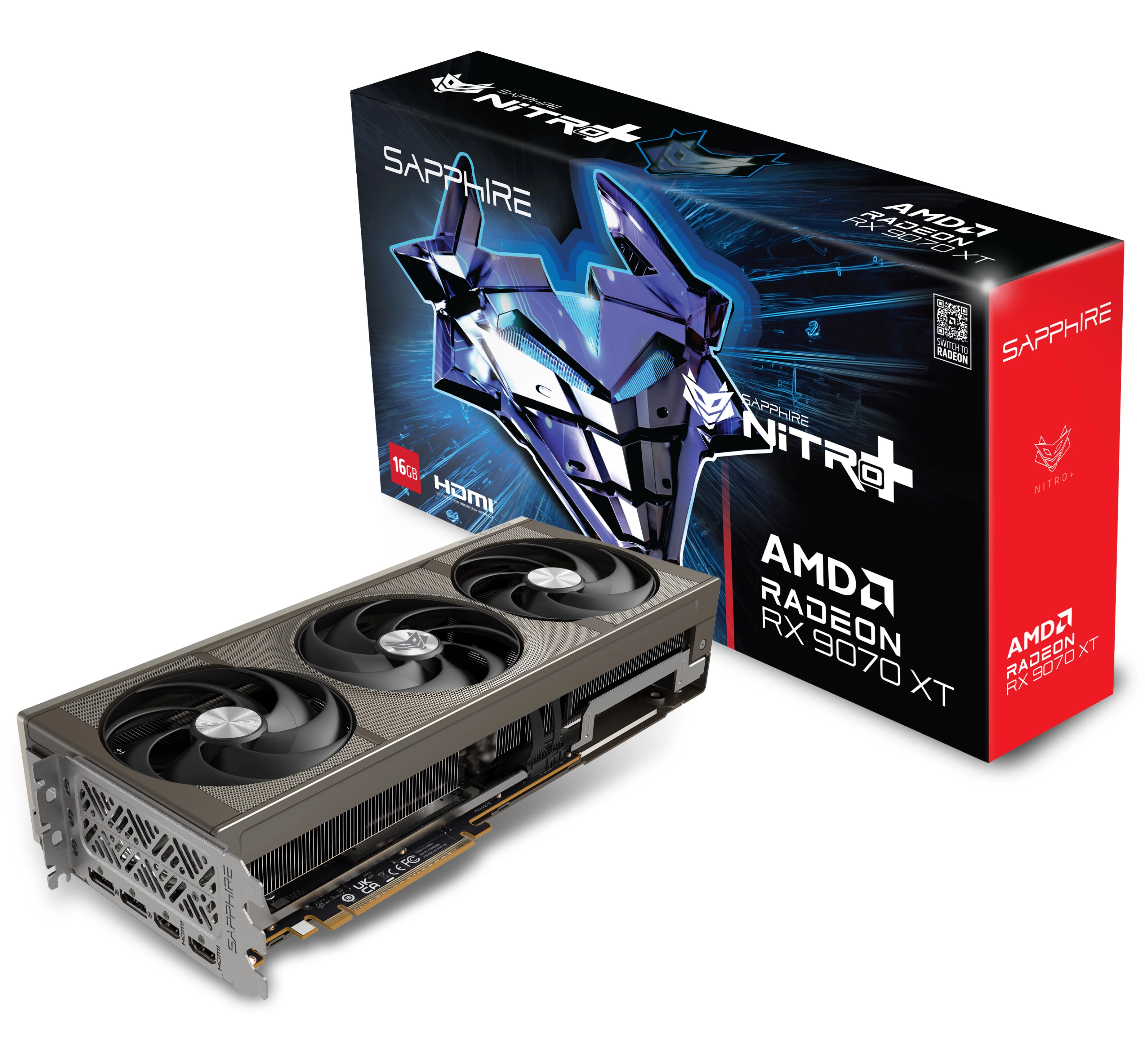 RX 9070 XT 16GB Sapphire NITRO + Radeon OC GDDR6 3 Fan