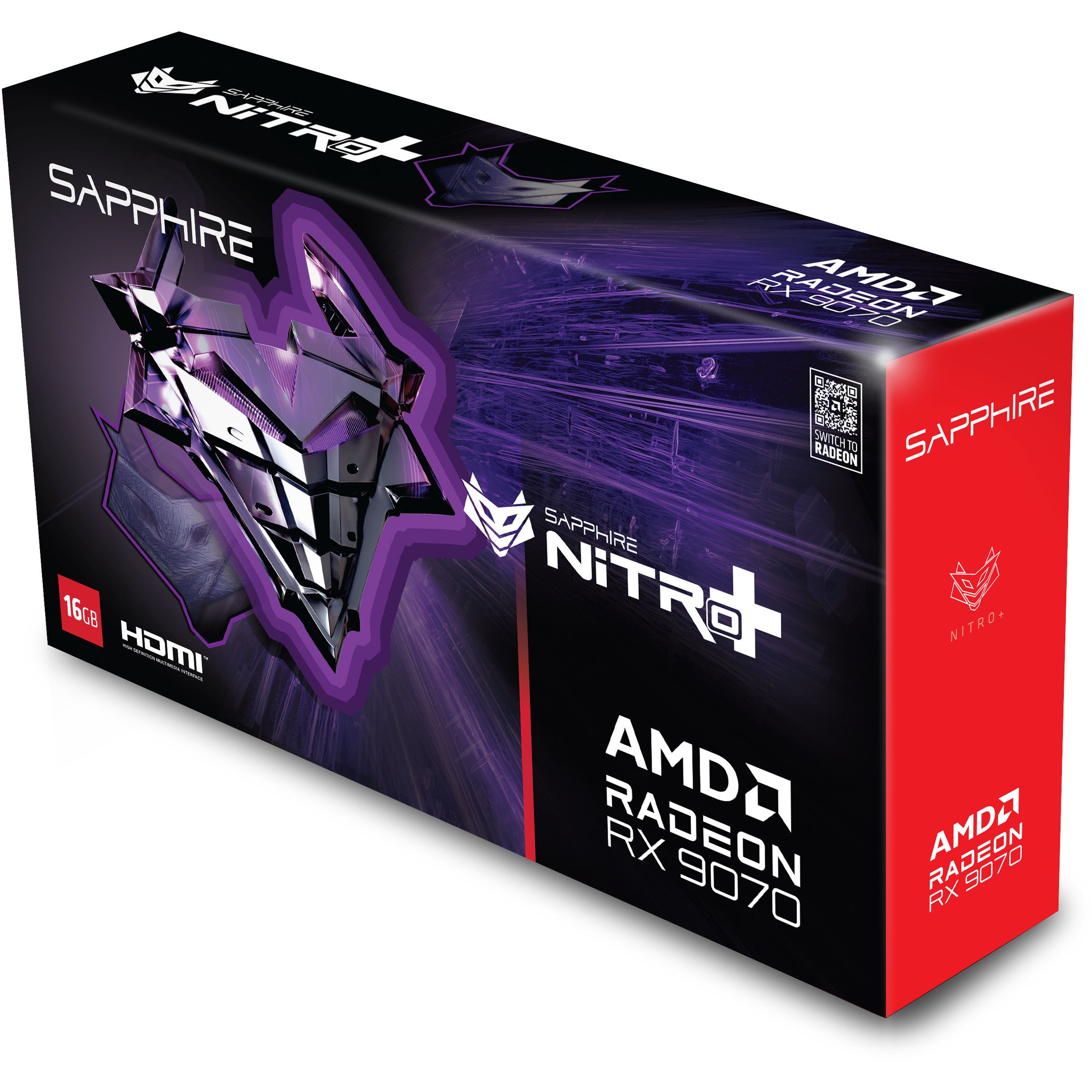 RX 9070 16GB Sapphire Nitro+ Radeon OC GDDR6 3 Fan