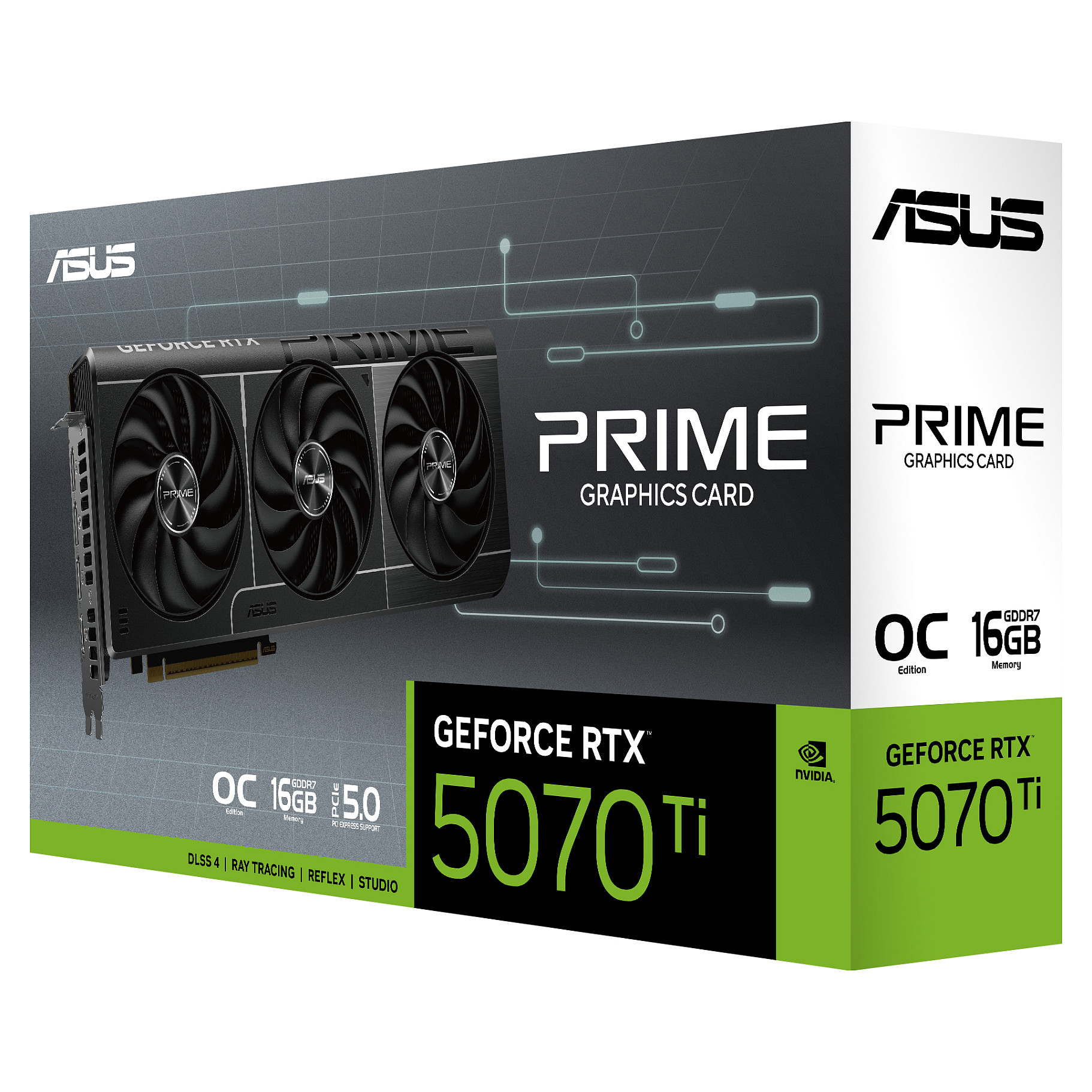 RTX 5070 Ti 16GB Asus Prime OC GDDR7 3 Fan