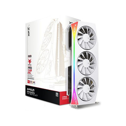 RX 9070 XT 16GB XFX Mercury Gaming RGB OC GDDR6 3 Fan white
