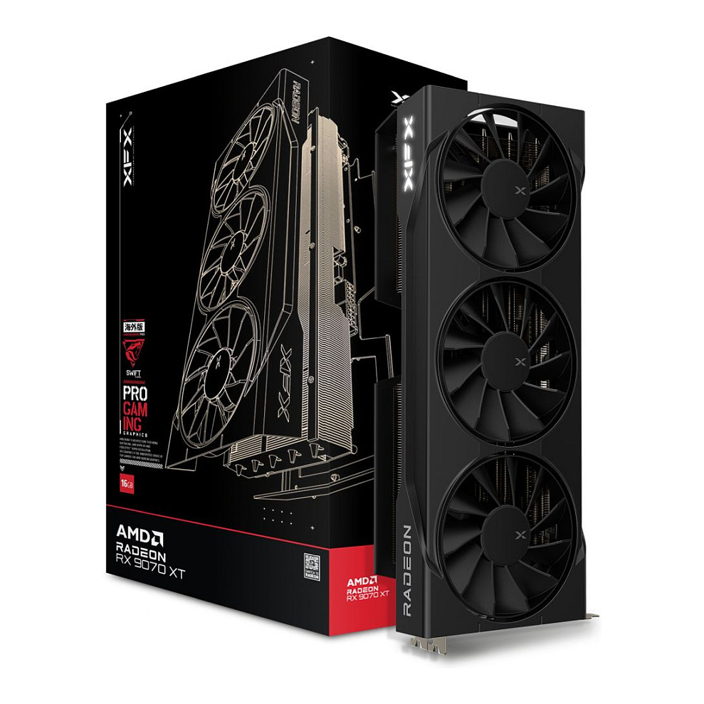 RX 9070 XT 16GB XFX Swift Gaming GDDR6 3 Fan