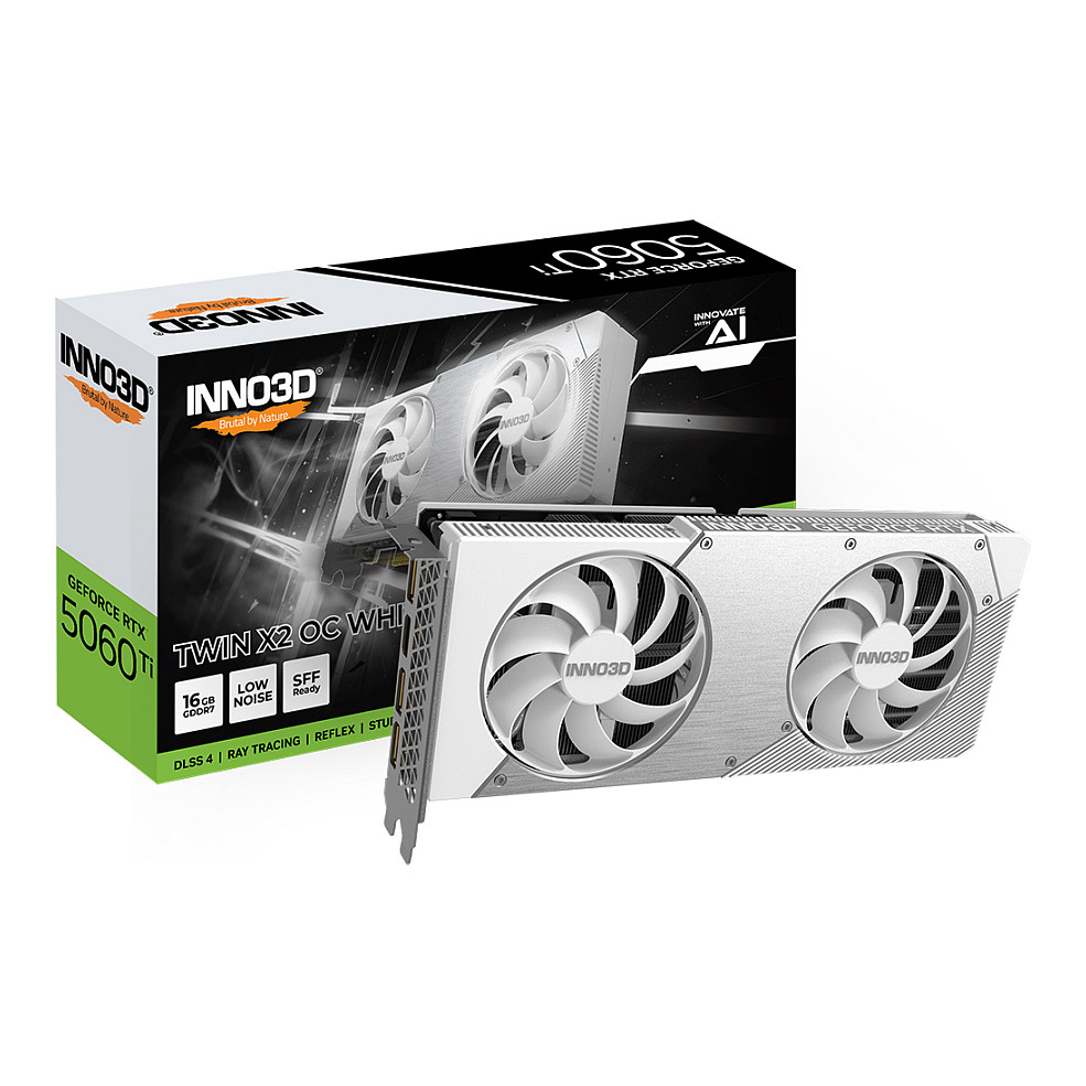 RTX 5060 Ti 16GB Inno3D Twin X2 OC GDDR7 white
