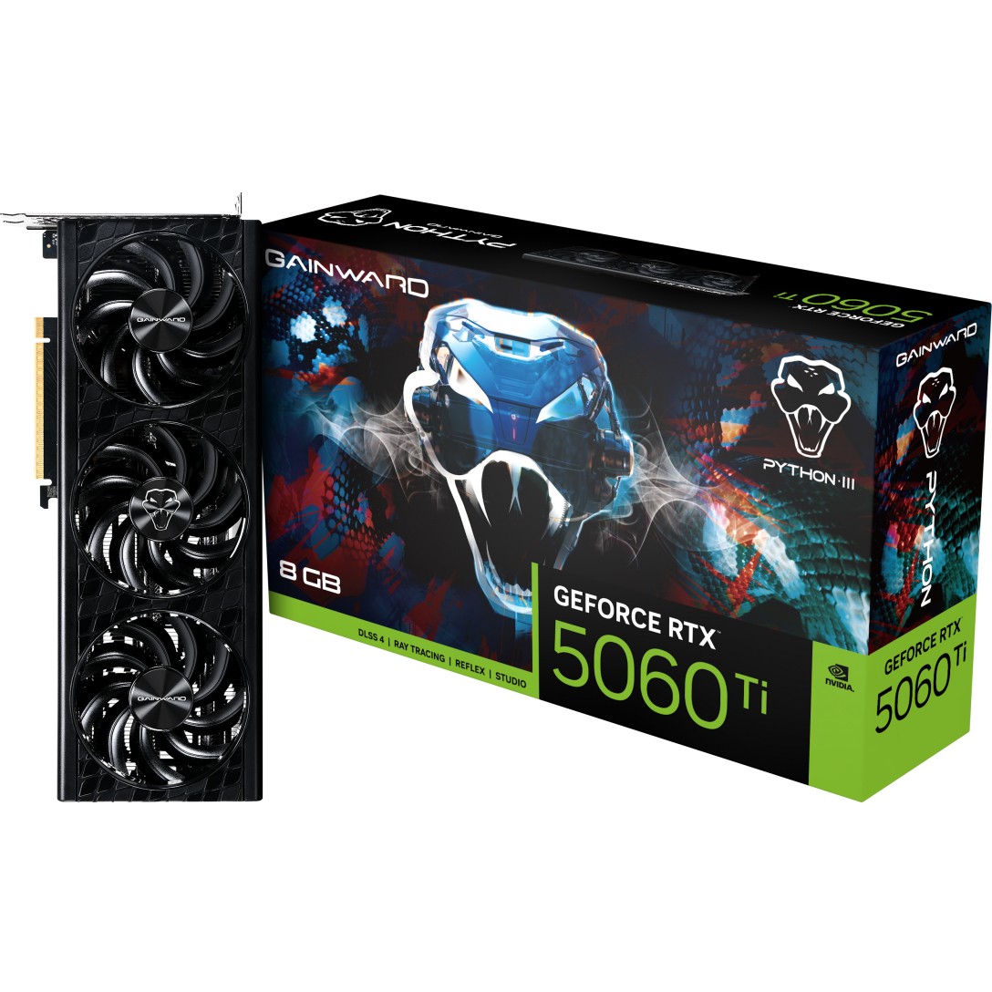 RTX 5060 Ti 8GB Gainward Phyton III OC GDDR7 3 Fan
