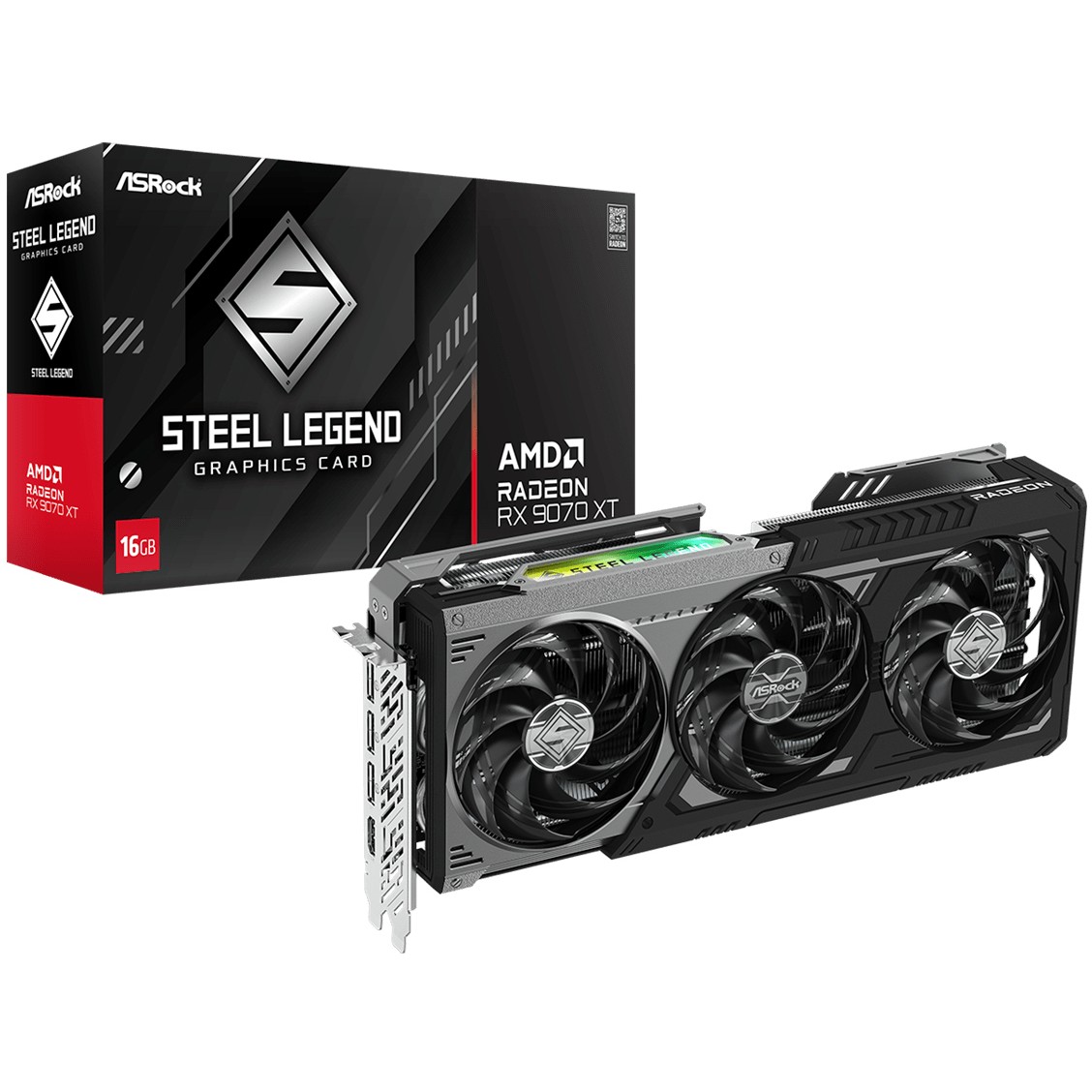 RX 9070XT 16GB ASRock Radeon Steel Legend Dark 3Fan