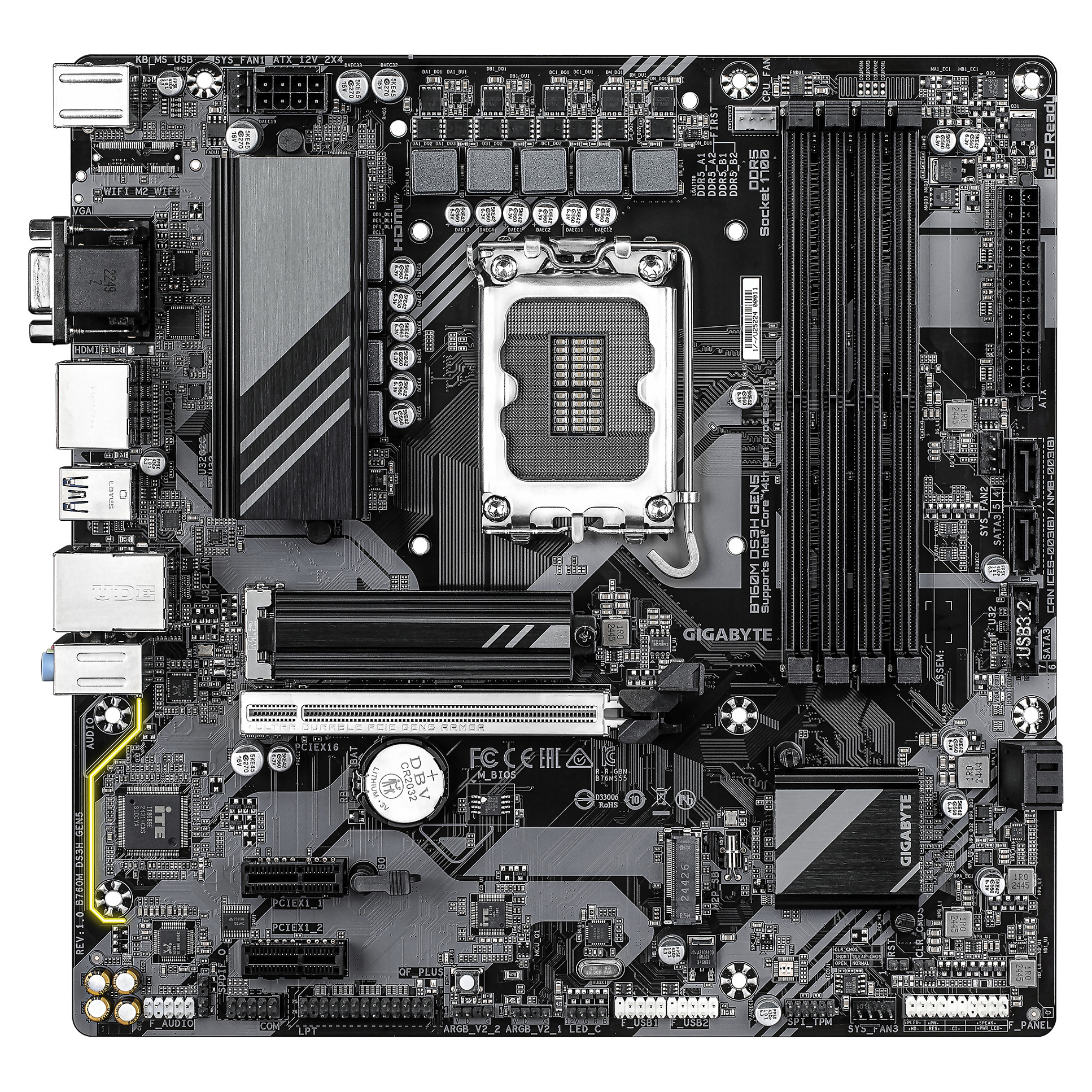 1700 Gigabyte B760M DS3H Gen5 ATX