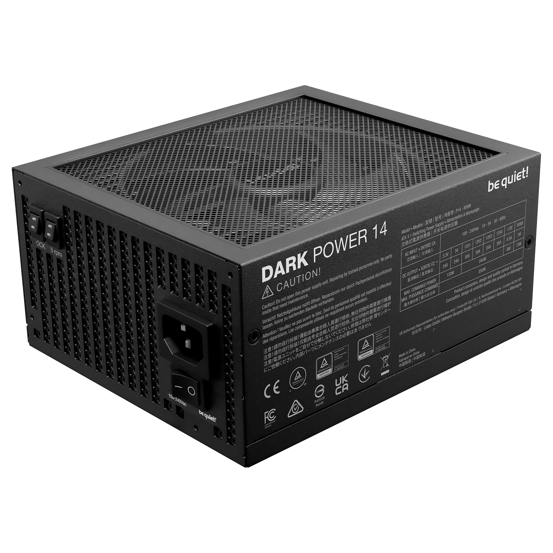 850W be quiet! DARK Power 14 black