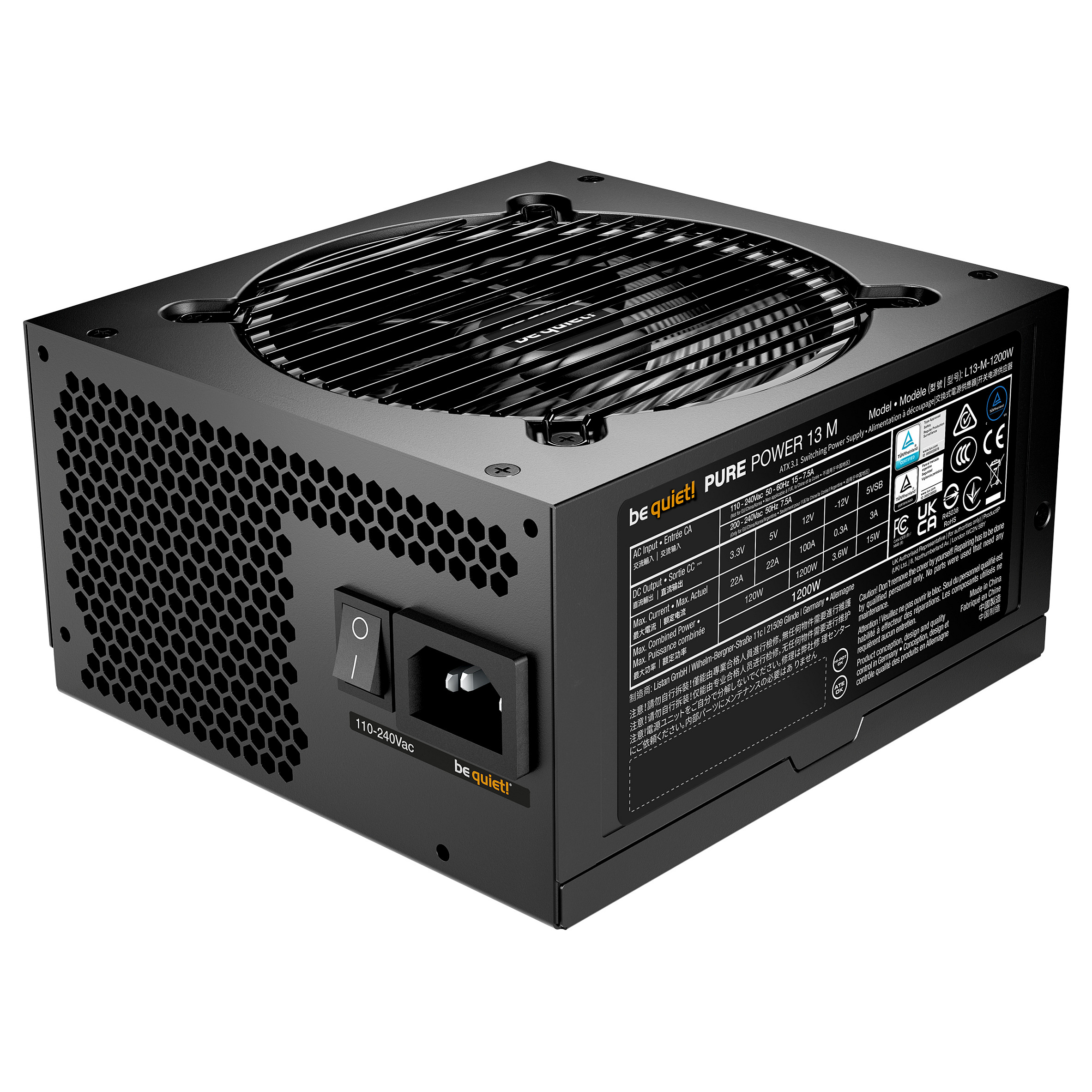 1200W be quiet! Pure Power PRO 13 | 80+ Gold ATX 3.1