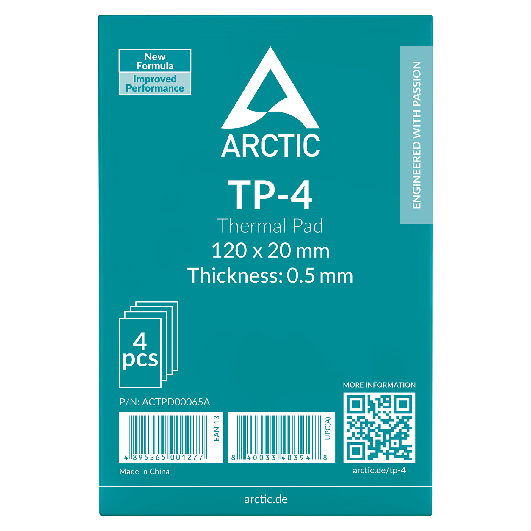 K Arctic Thermal Pad - ATP-4, -40-200 °C, 100/100/0,5mm 4pcs