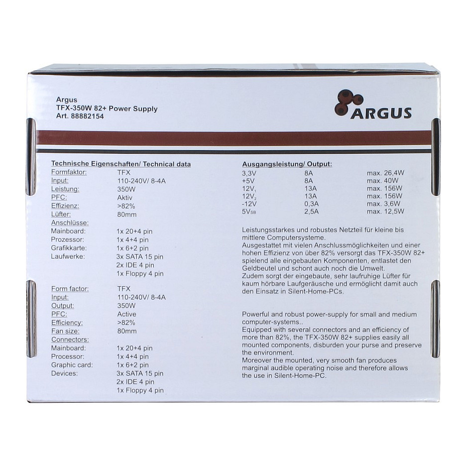 TFX 350W Inter-Tech Argus TFX-350W 82+