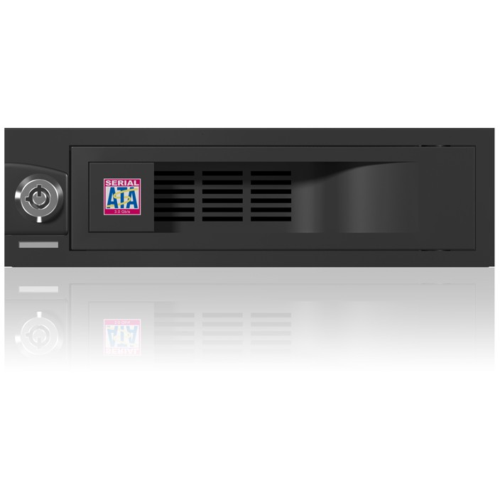 ICY BOX IB-168SK-B Wechselrahmen für 3,5" SATA HDD in 5,25" Schacht mit Schloss