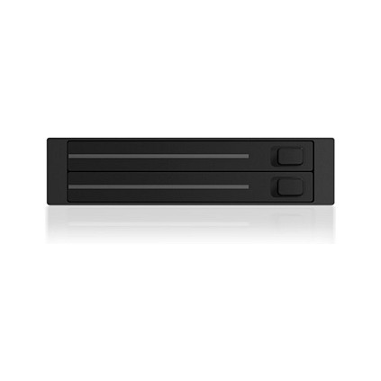 Wechselrahmen. 2xSATA 2.5" zu 2xSATA Host. trägerlos. für 3.5" Schacht ICY BOX